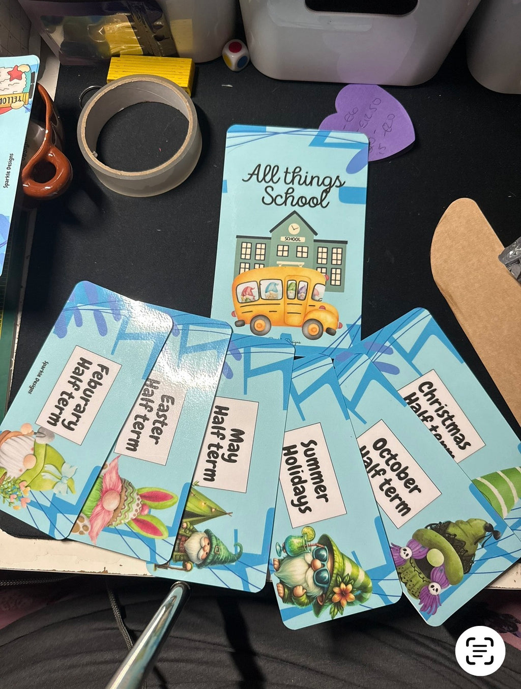 All things school related binder - gnome themed(can add more inserts/trackers if need be)
