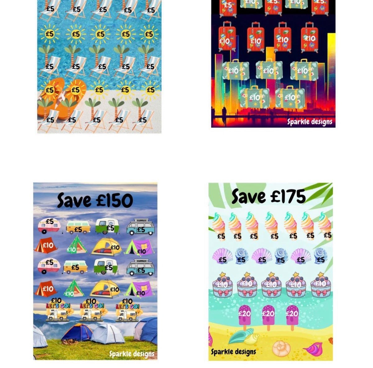 Custom Laminated Savings Tracker | Choose Your Design