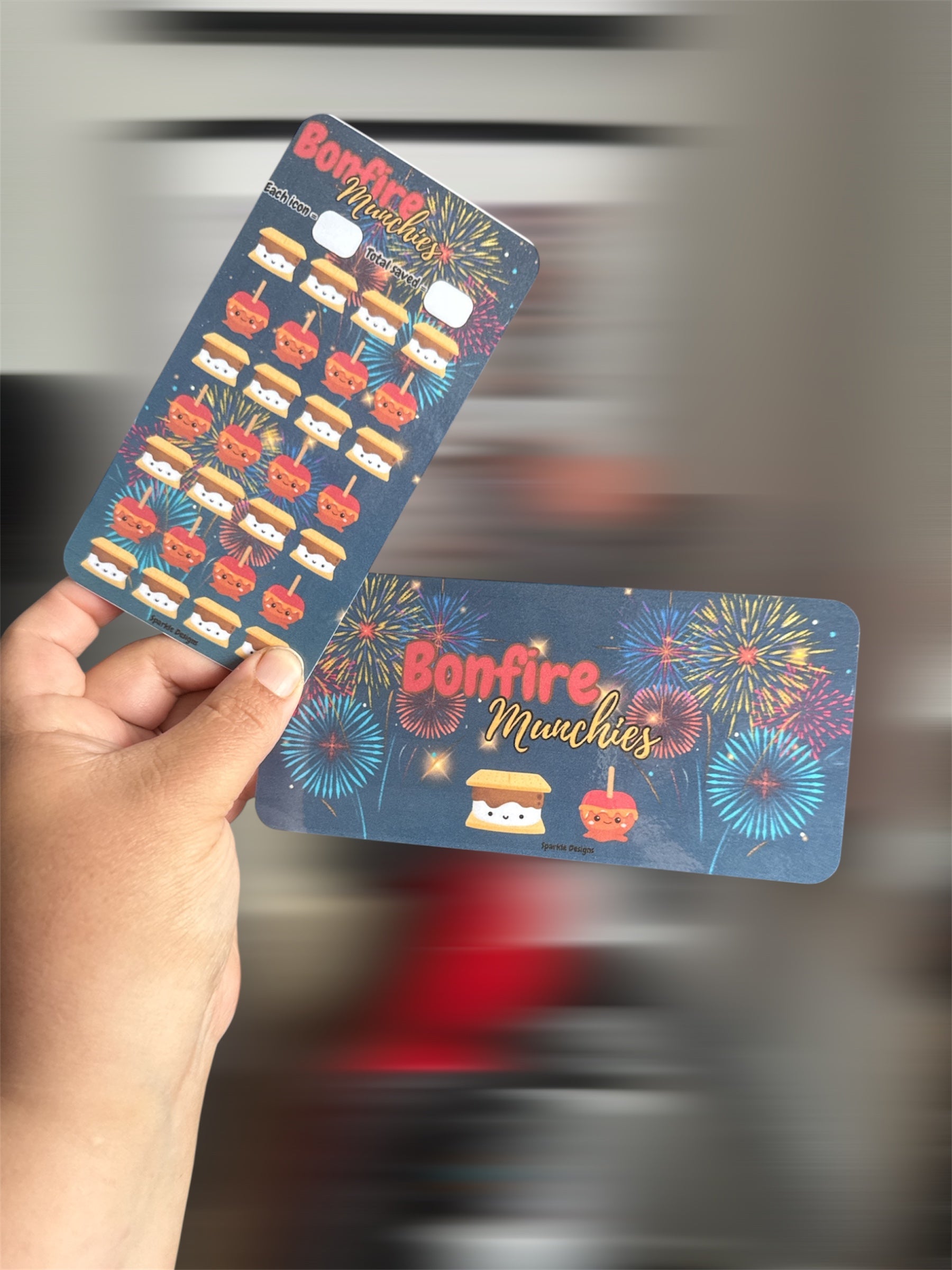 Bonfire Munchies Saving Challenge Trackers Autumn Range Designs