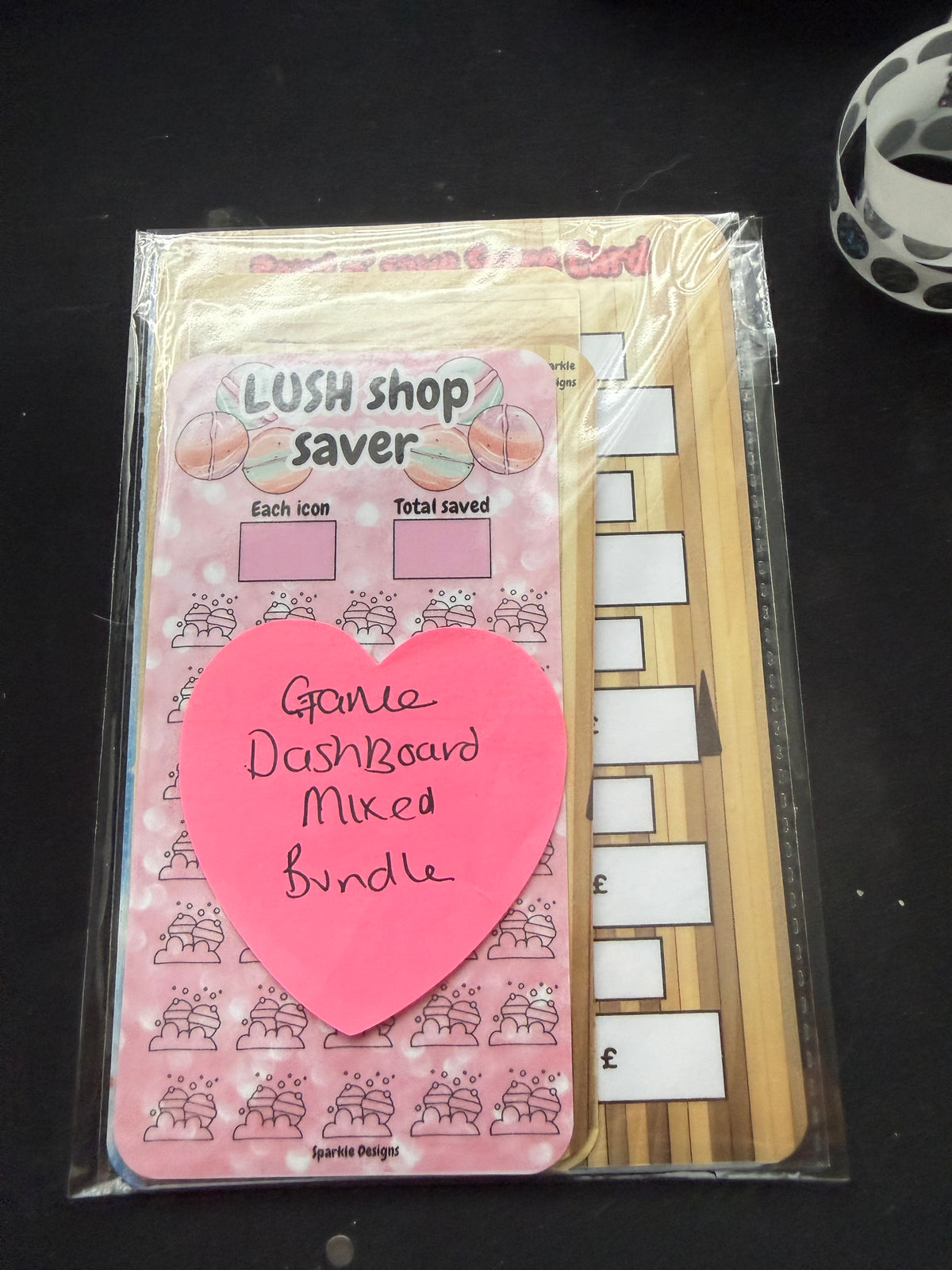 Clearance Laminated Cardstock Planner Trackers & Dashboards