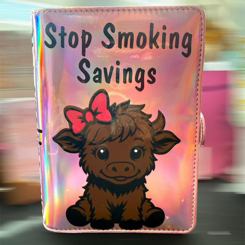 Custom A6 Highland Cow Savings Binder | 6 Trackers