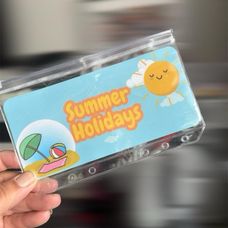 School holiday saving challenges trackers & matching inserts