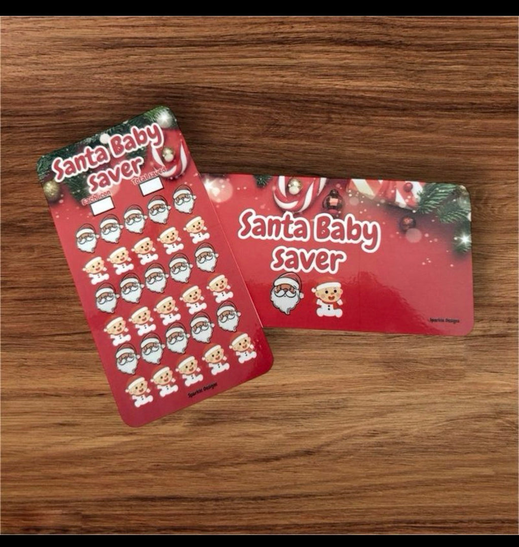 Santa baby saving challenge tracker, perfect form saving up for any of the festive period.