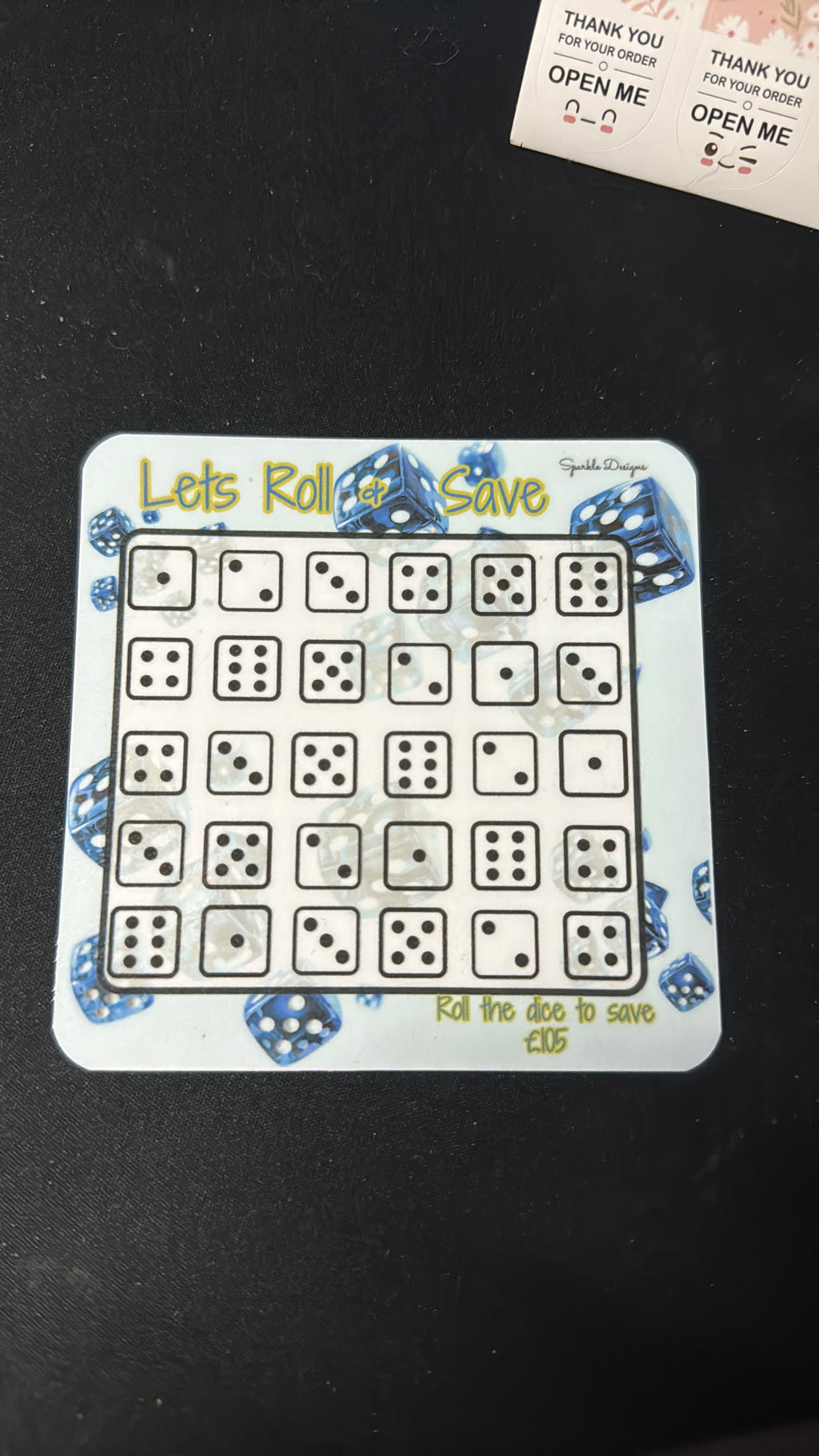 Mini saving challenge trackers