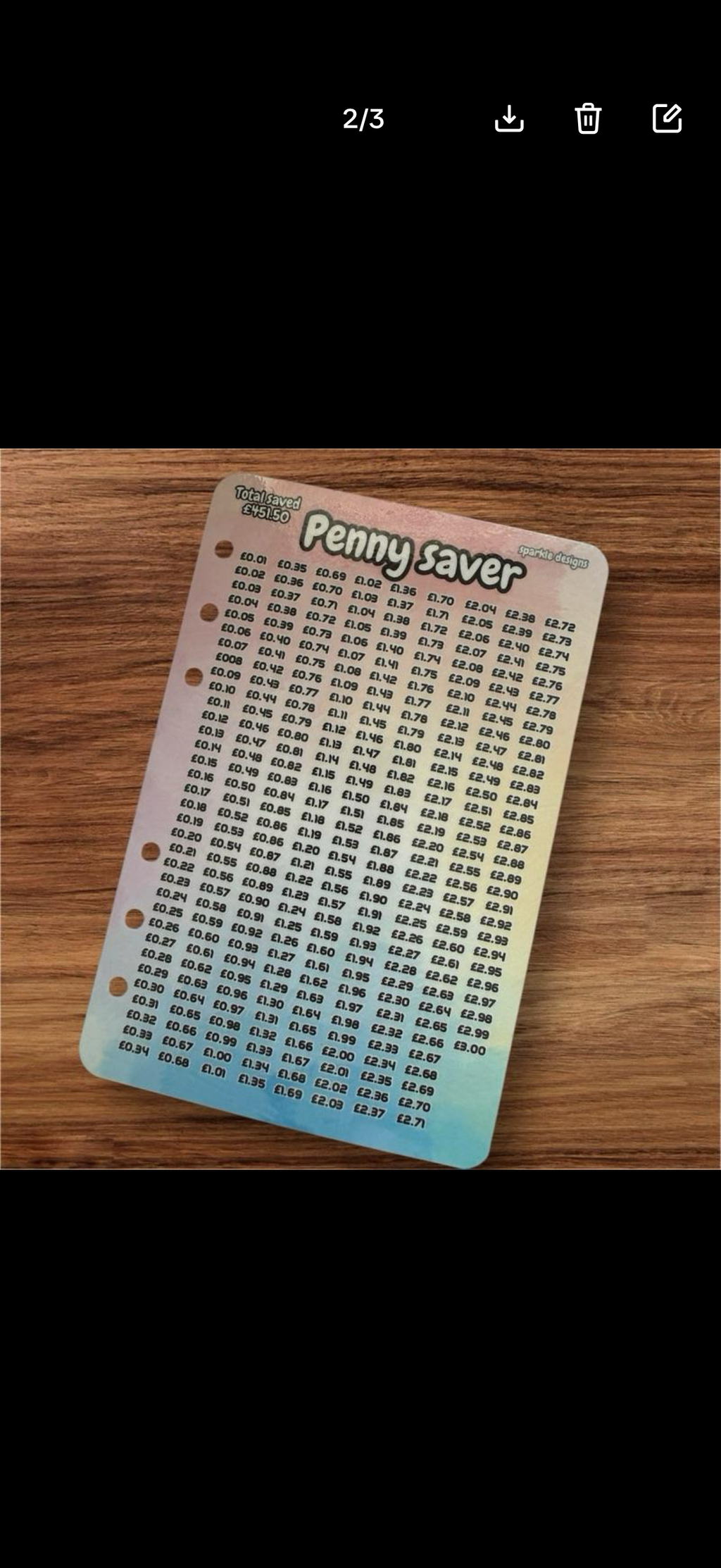 Penny saving challenge -comes in 2 variants