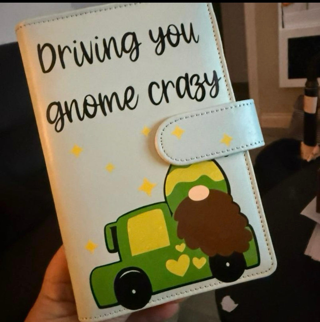 Driving theme saving challenge binder & matching themed trackers, inserts & wallets