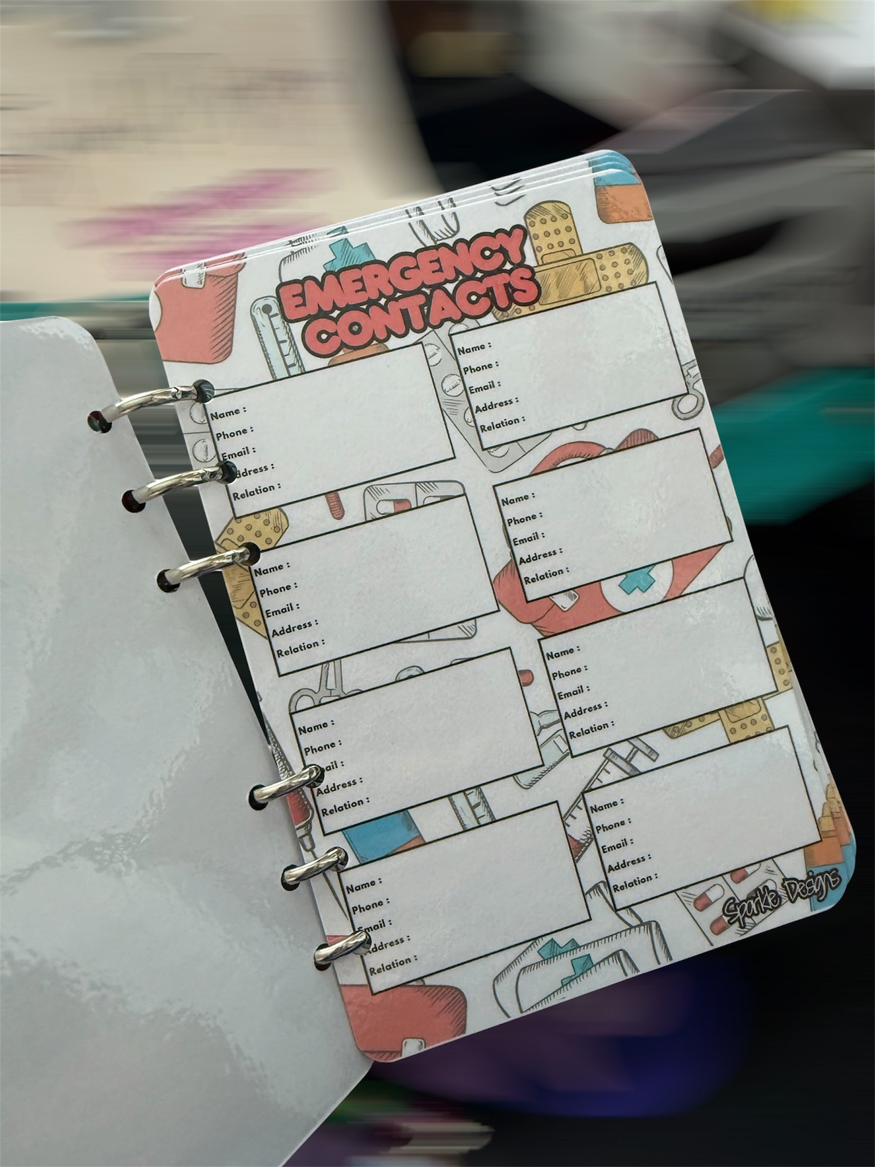 Emergency Information Binder for Adults and Children - Essential Medical Contacts & Needs Organizer