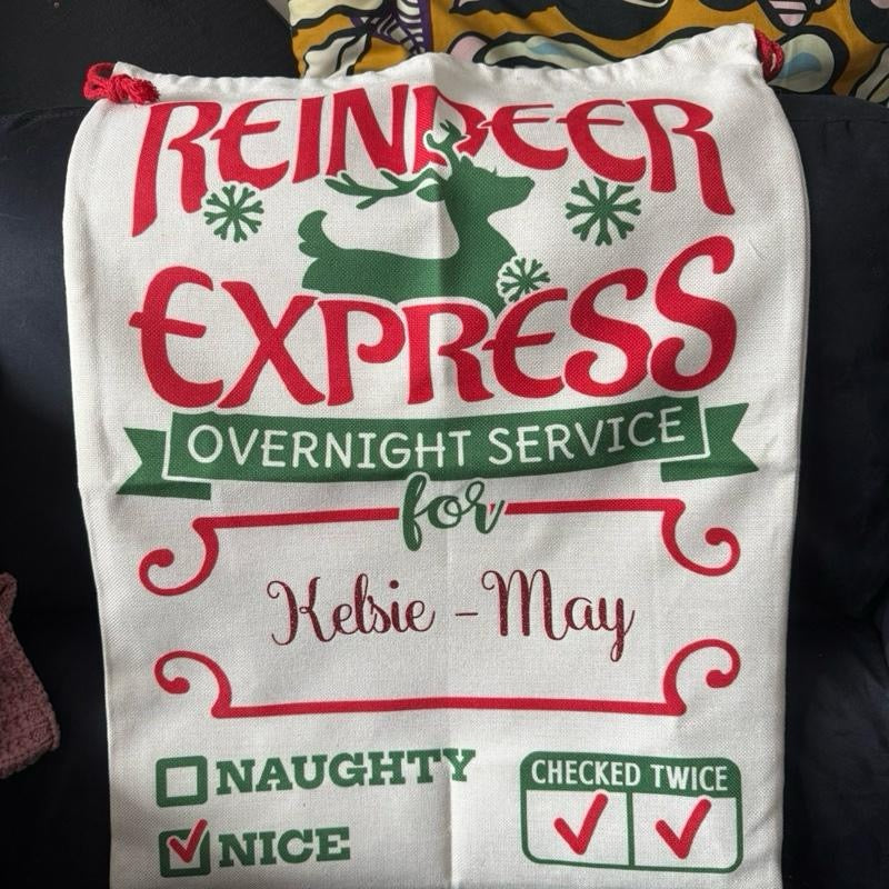 Personalised Cotton Christmas Sack | 50 × 70 cm