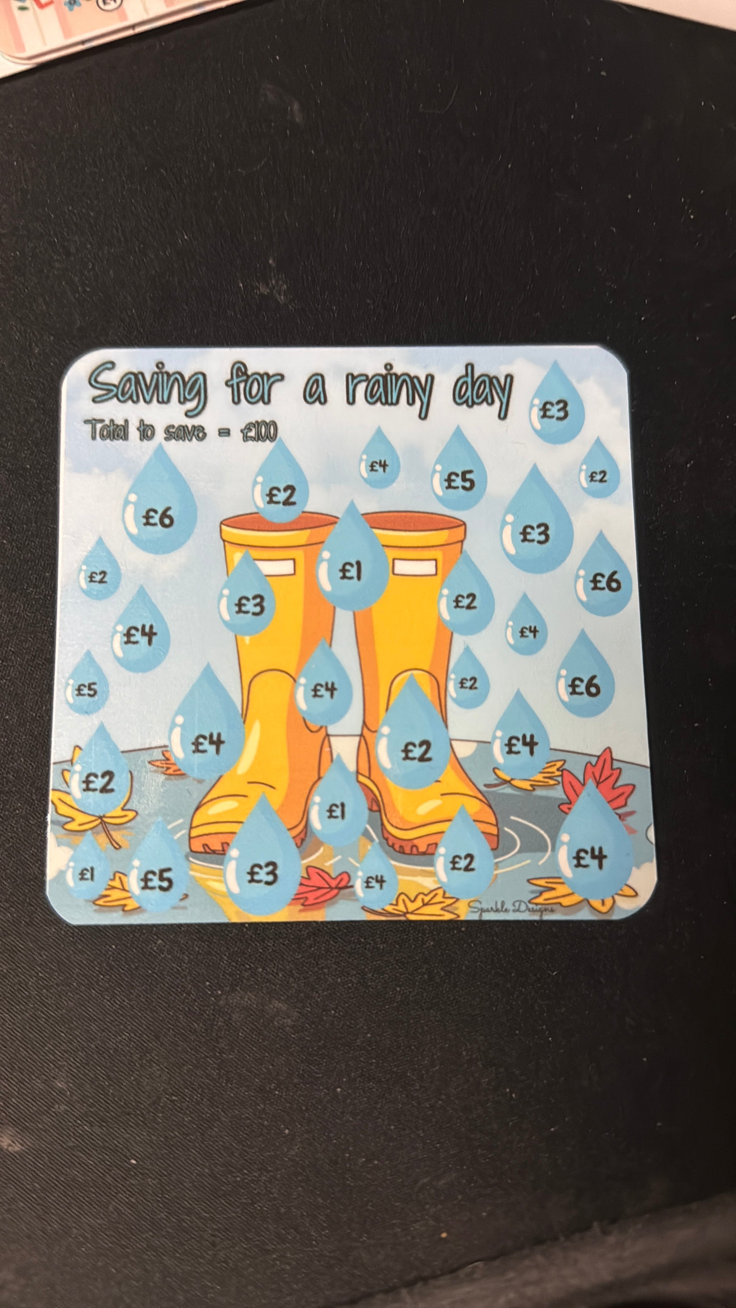 Mini saving challenge trackers