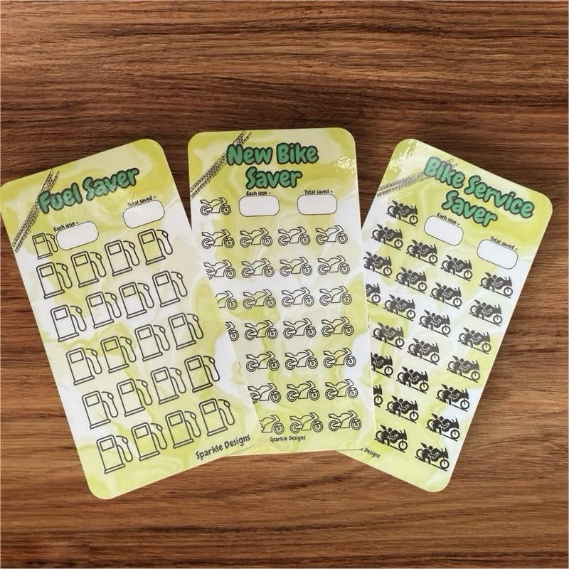 motorbike saving challenge binder
