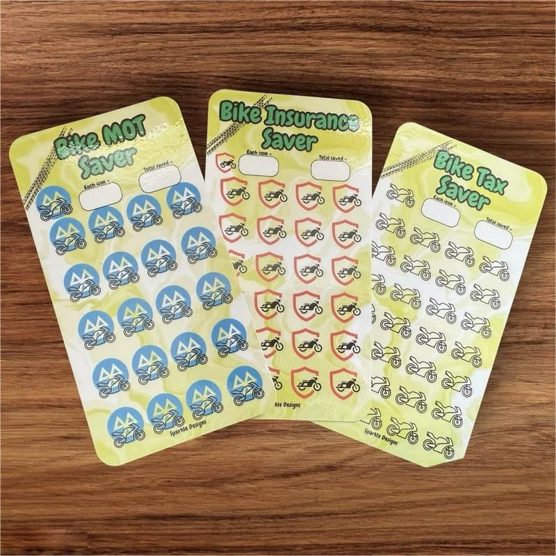 motorbike saving challenge binder