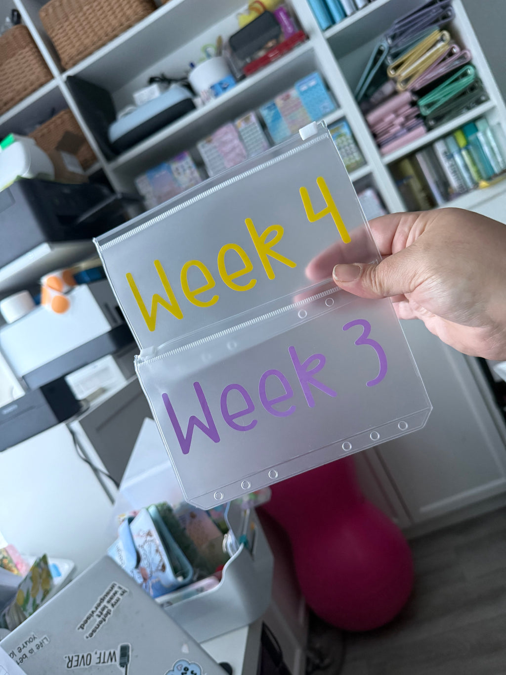 Week 1 to 5 wallets - vinyl or inserts - lots of designs available