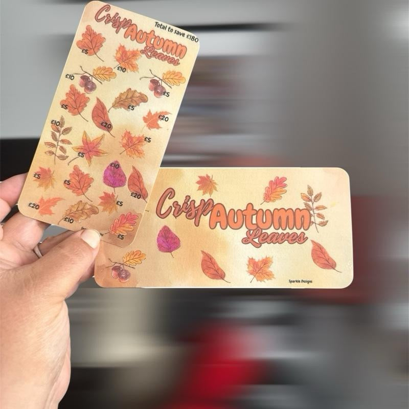 Crisp Autumn Leaves Saving Challenge Tracker Autumn Range Designs