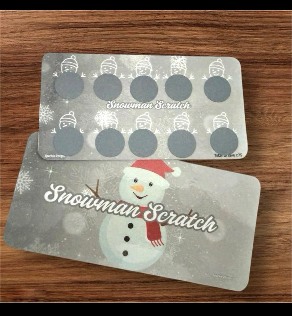 Snowman scratch saving challenge tracker perfect for any of the Christmas festivities