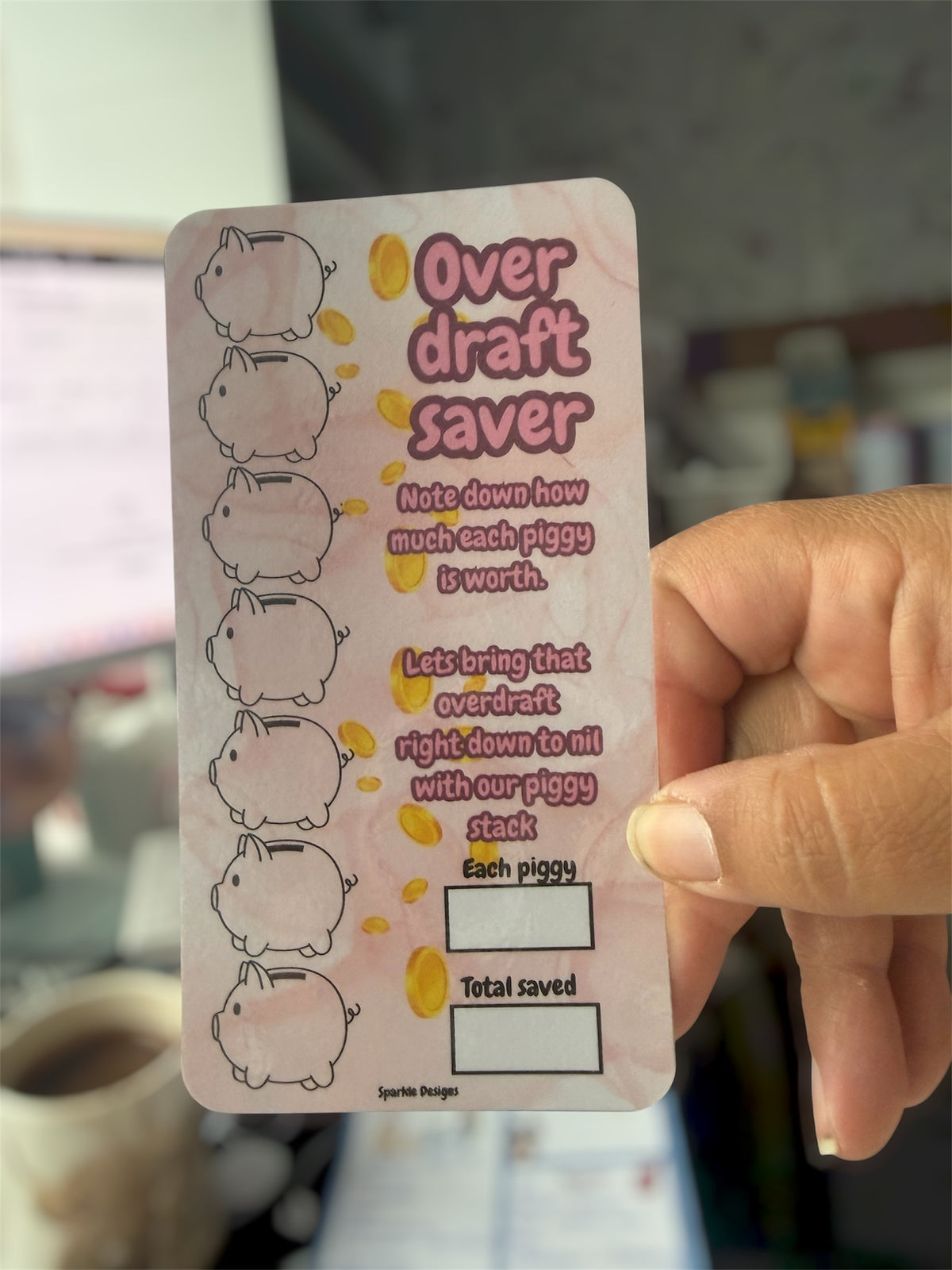 Overdraft Pay Off Piggy Bank A6 Tracker