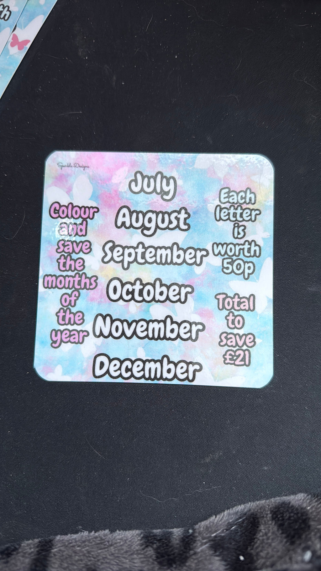 Mini saving challenge trackers