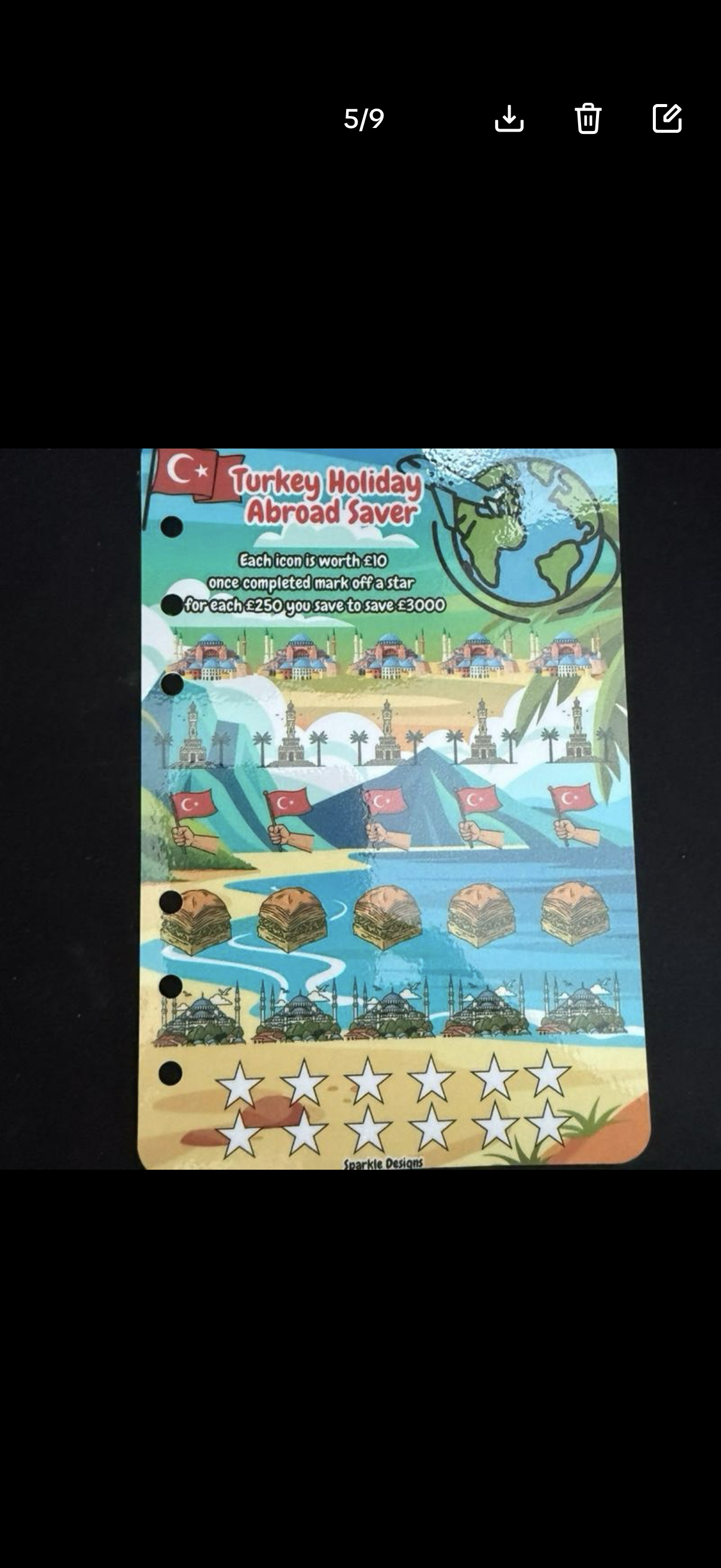 Holiday saving dashboard for all kinds of holidays - various designs and others available