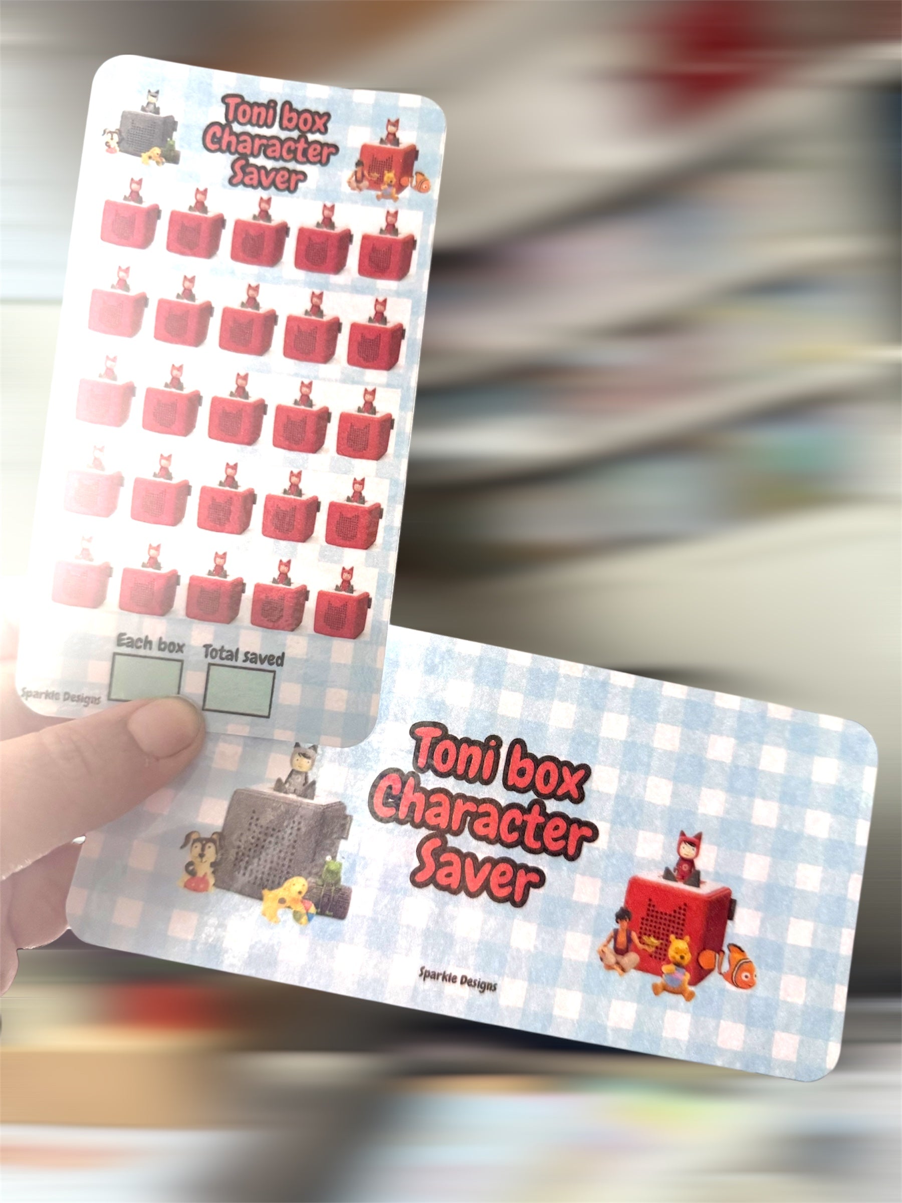 Toni Box Saving Challenge Tracker for Kids - Interactive Piggy Bank Decor for Bedtime Stories & Character Collection