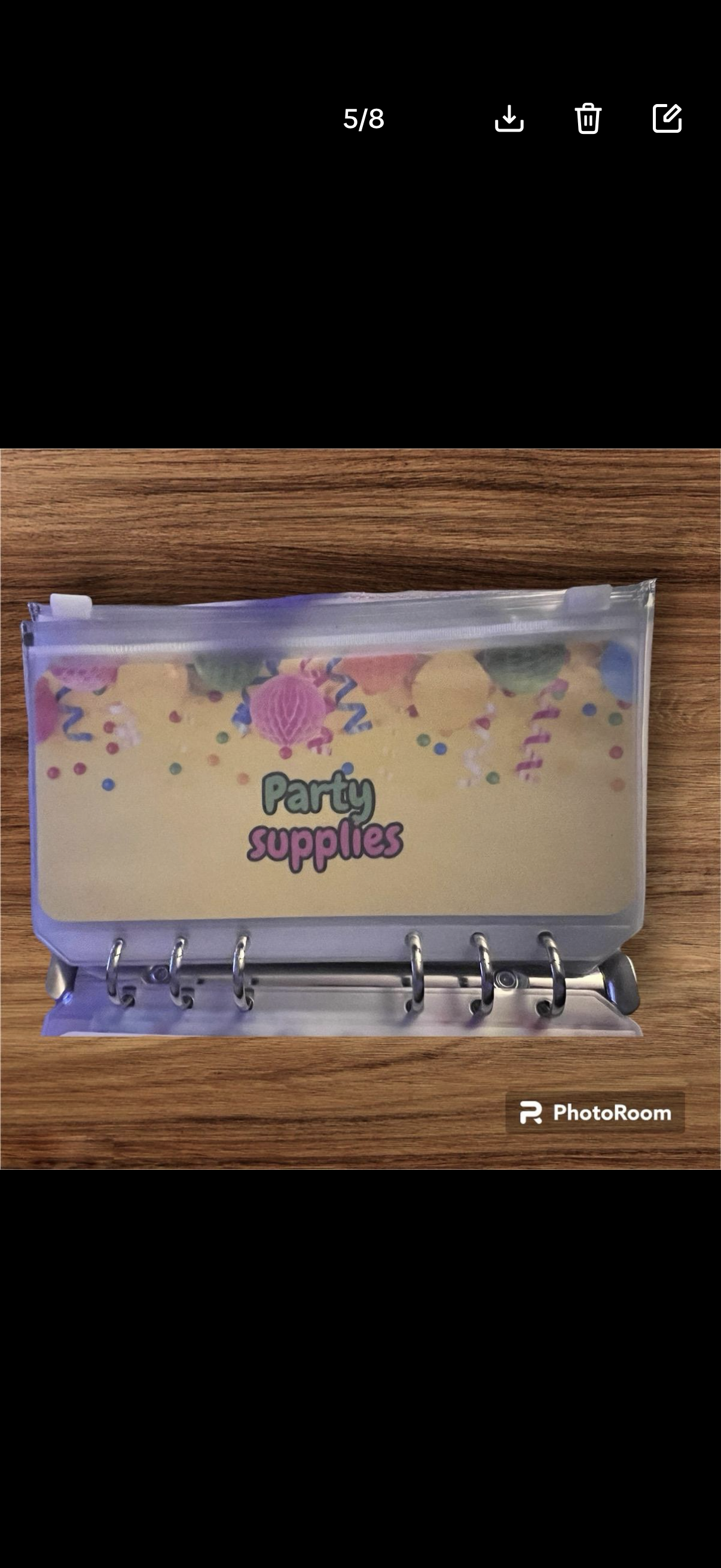 Birthday/occasions saving binder