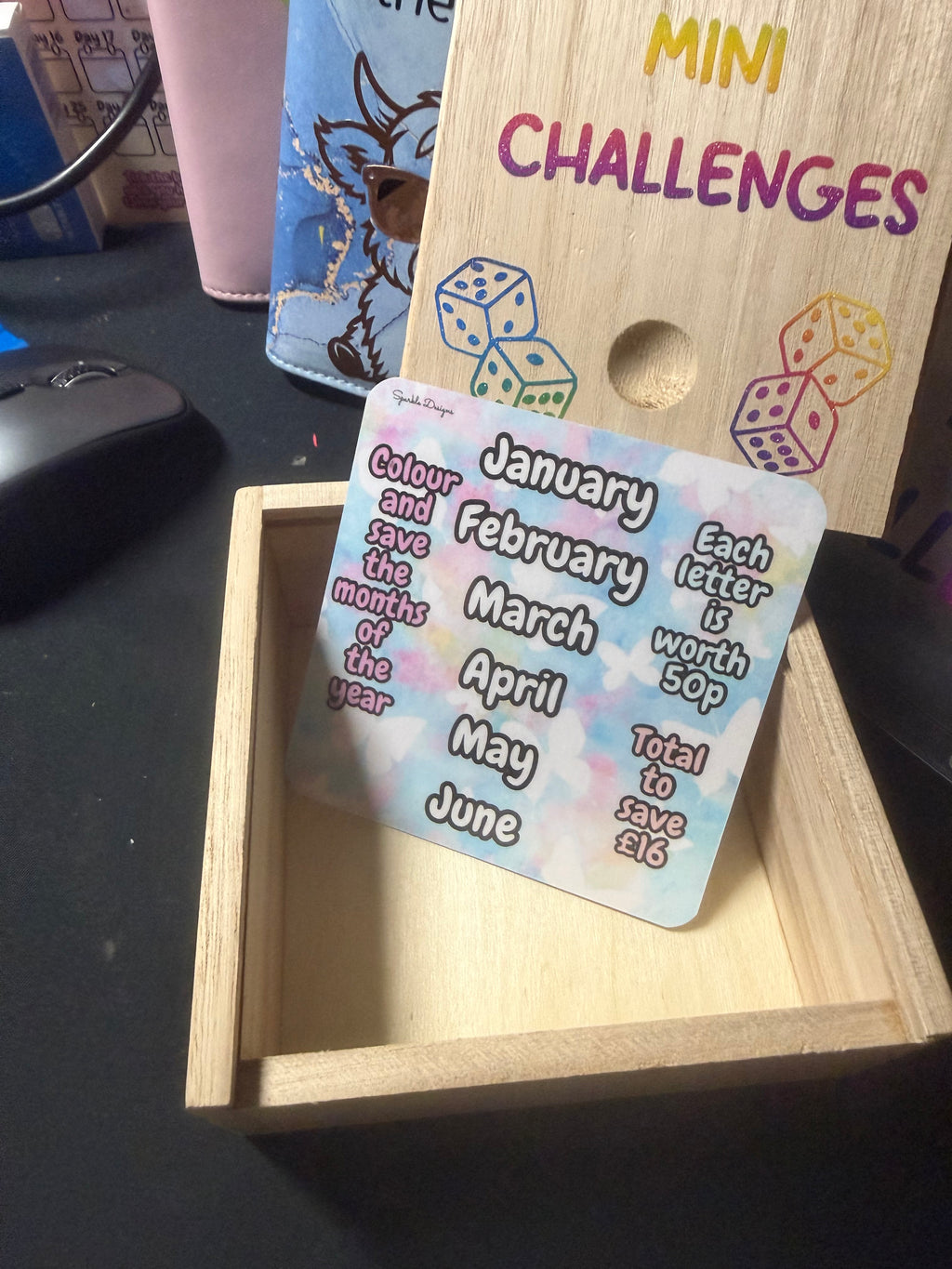 Mini challenges saving box - bundle choices available