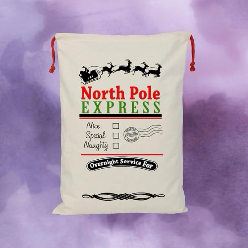 Personalised Cotton Christmas Sack | 50 × 70 cm