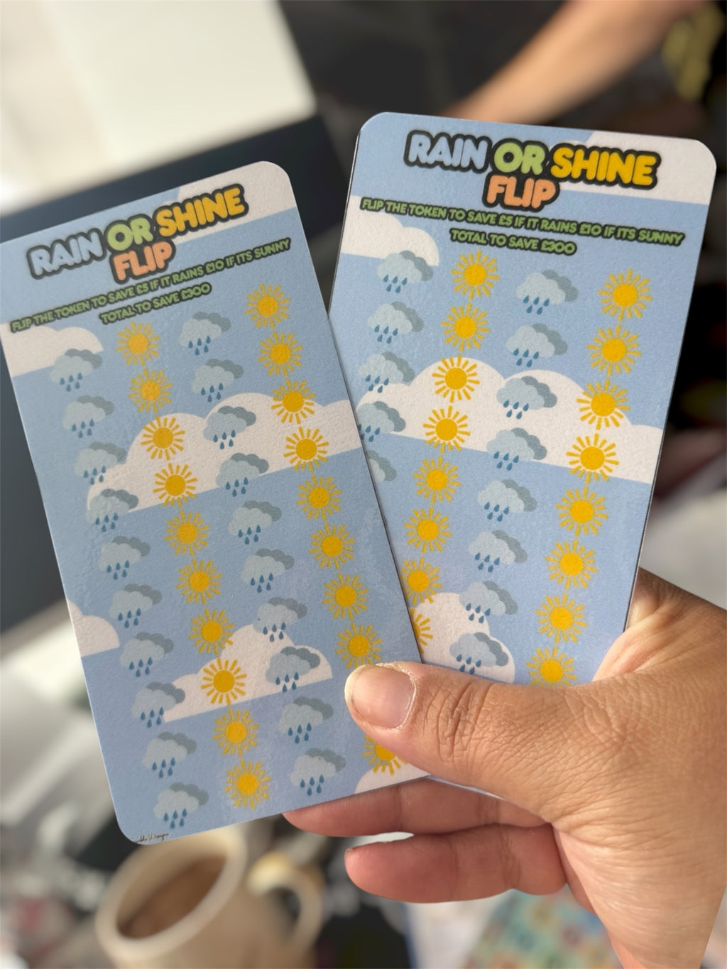 Rain or Shine A6 Coin Flip Saving Game – Save £300