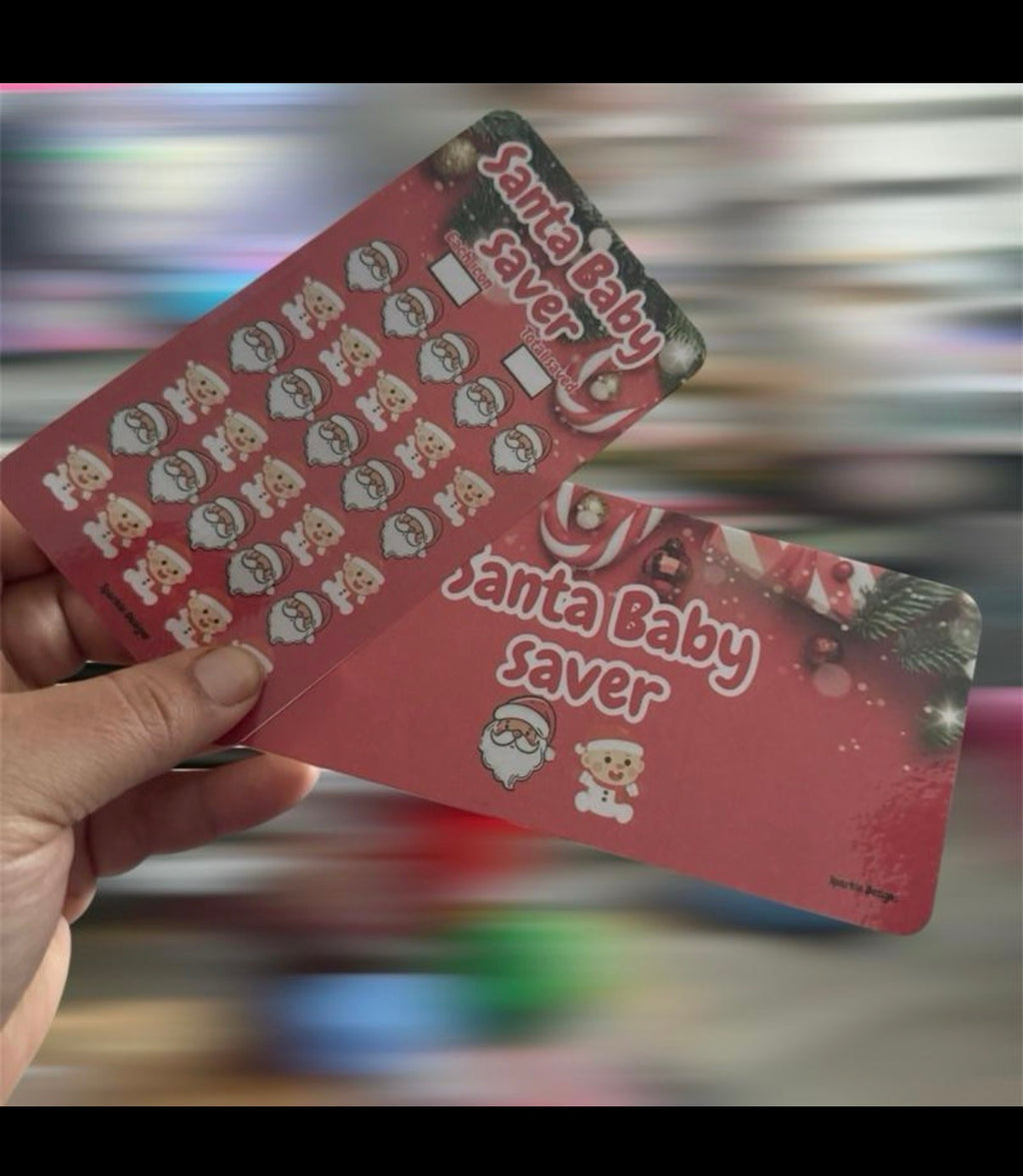 Santa baby saving challenge tracker, perfect form saving up for any of the festive period.