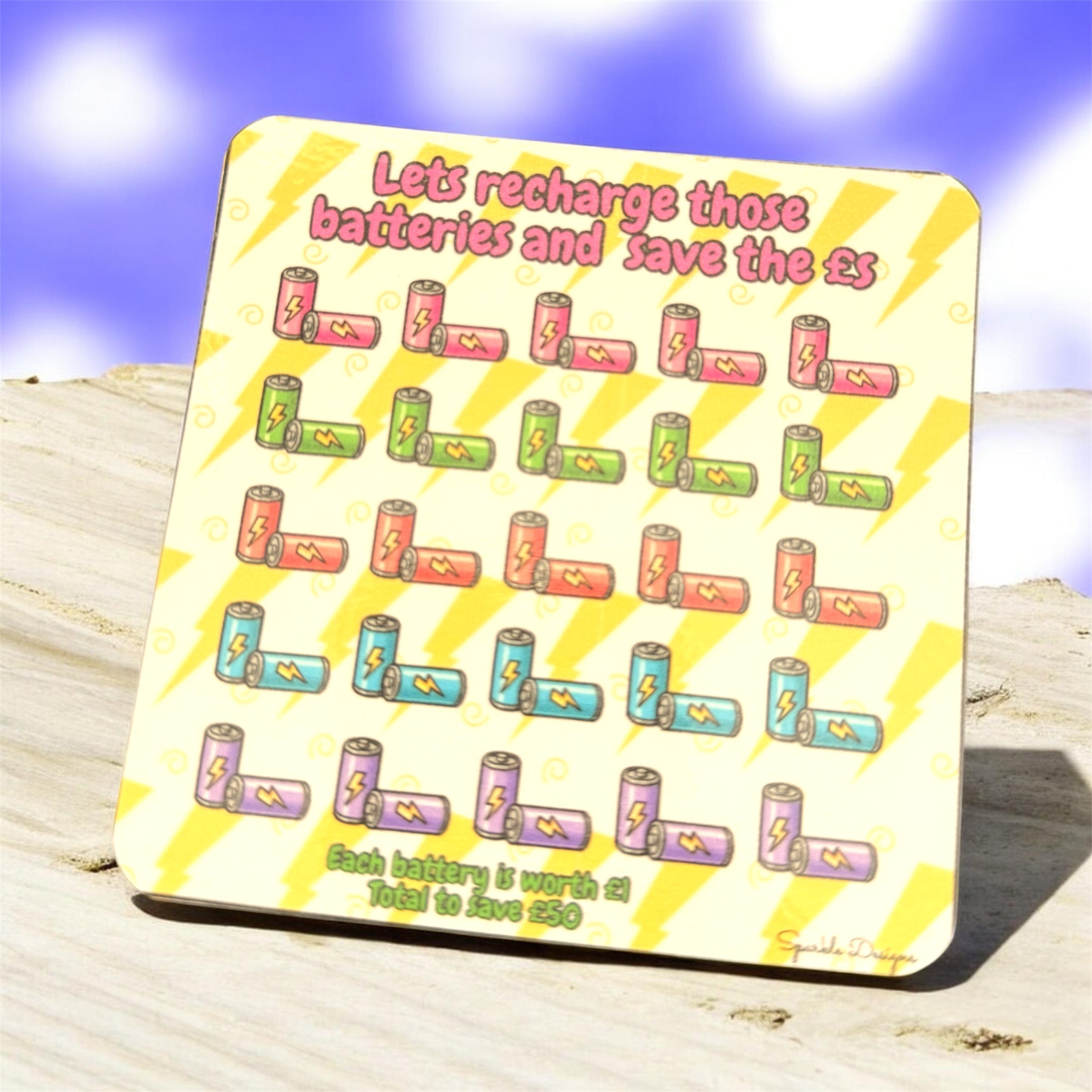 Mini saving challenge trackers