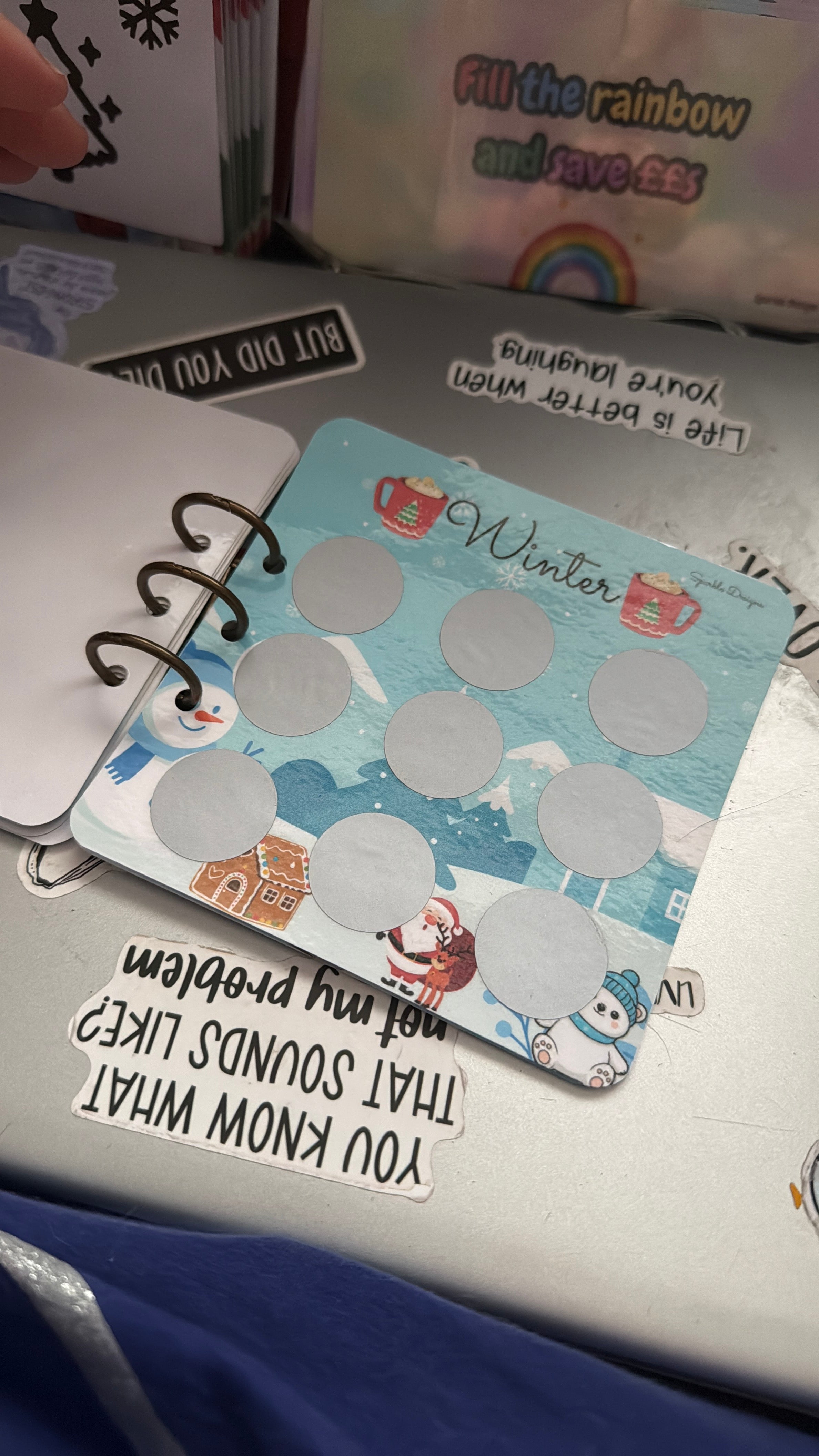 Seasonal scratch and save ring tracker