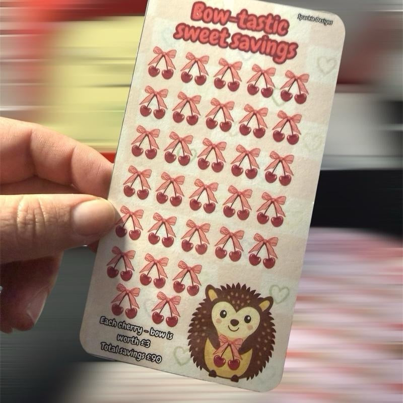 Cherry hedgehog saving challenge binder bundle