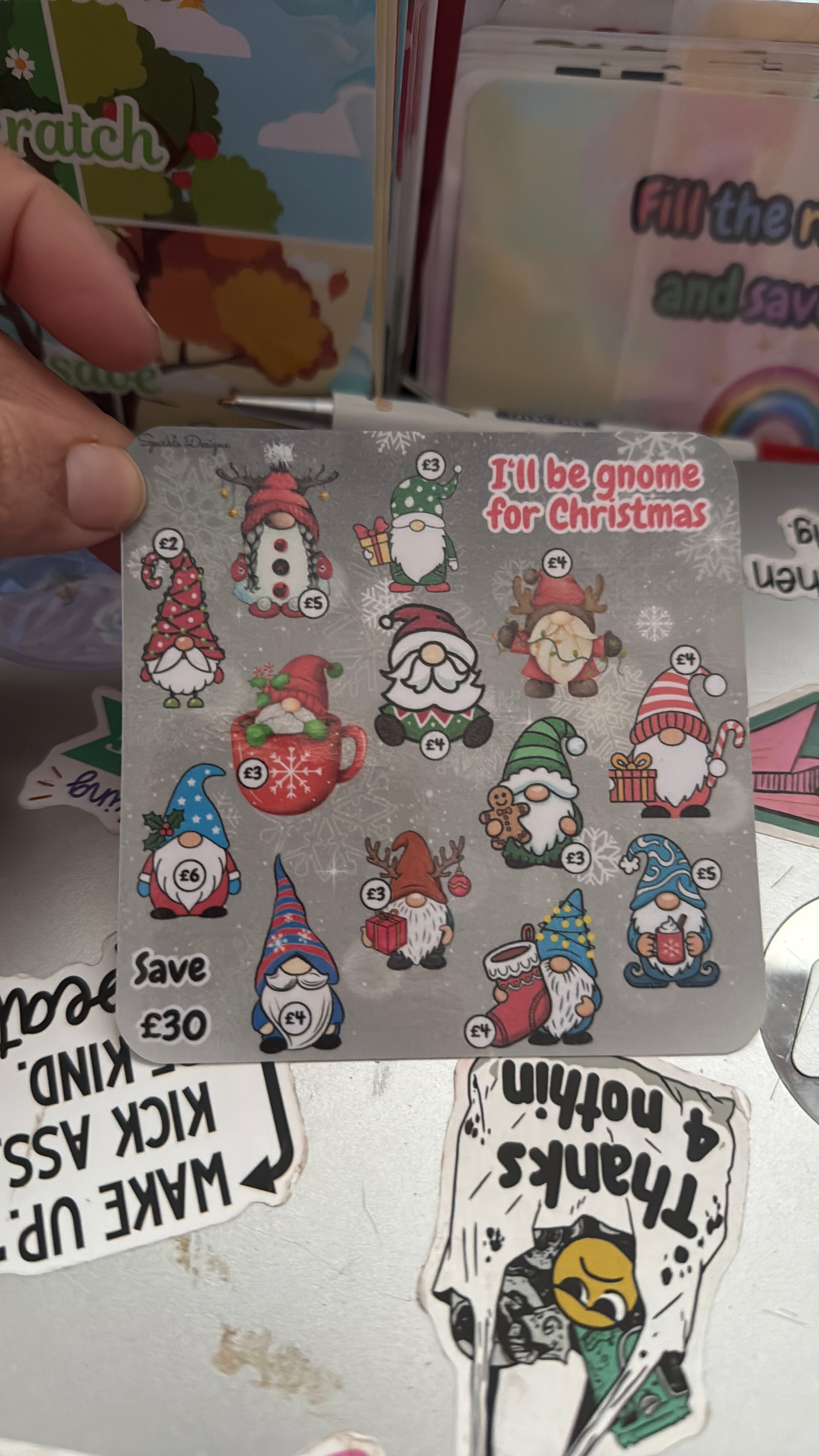Mini saving challenge trackers