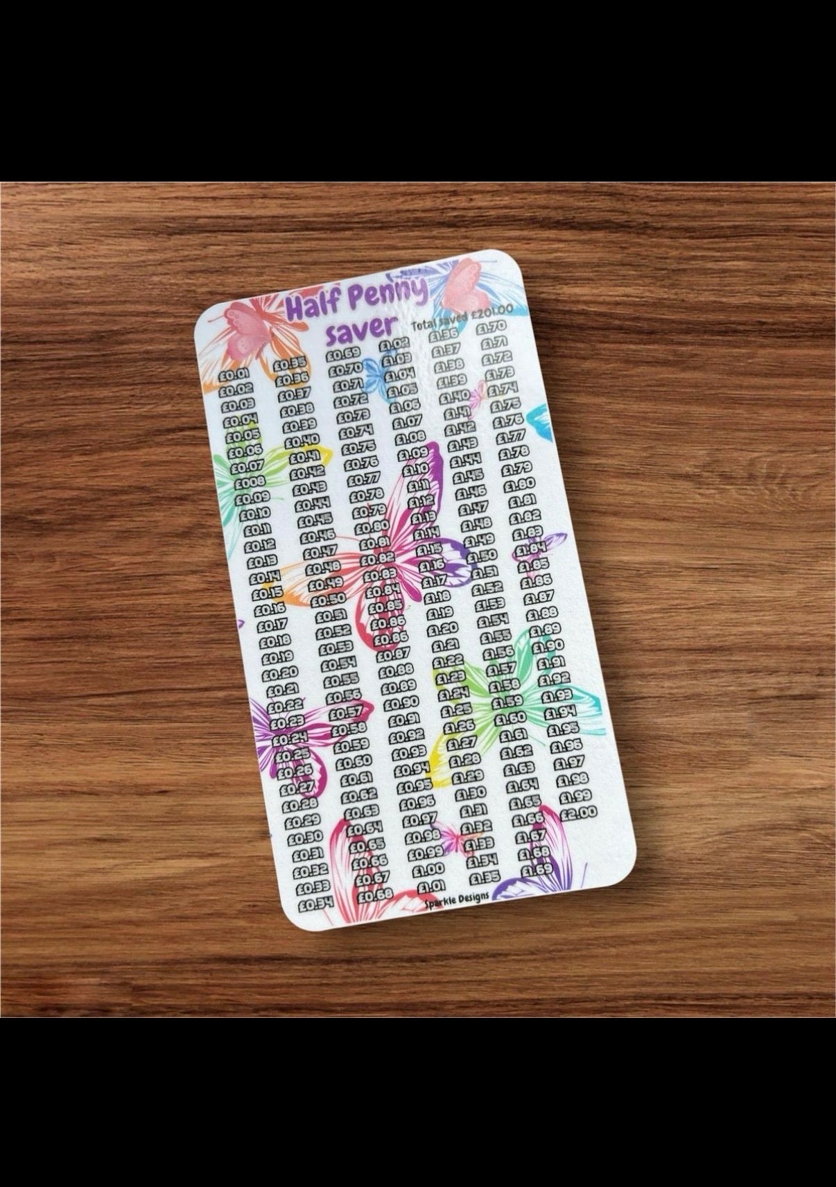 Half penny saving challenge -various designs available