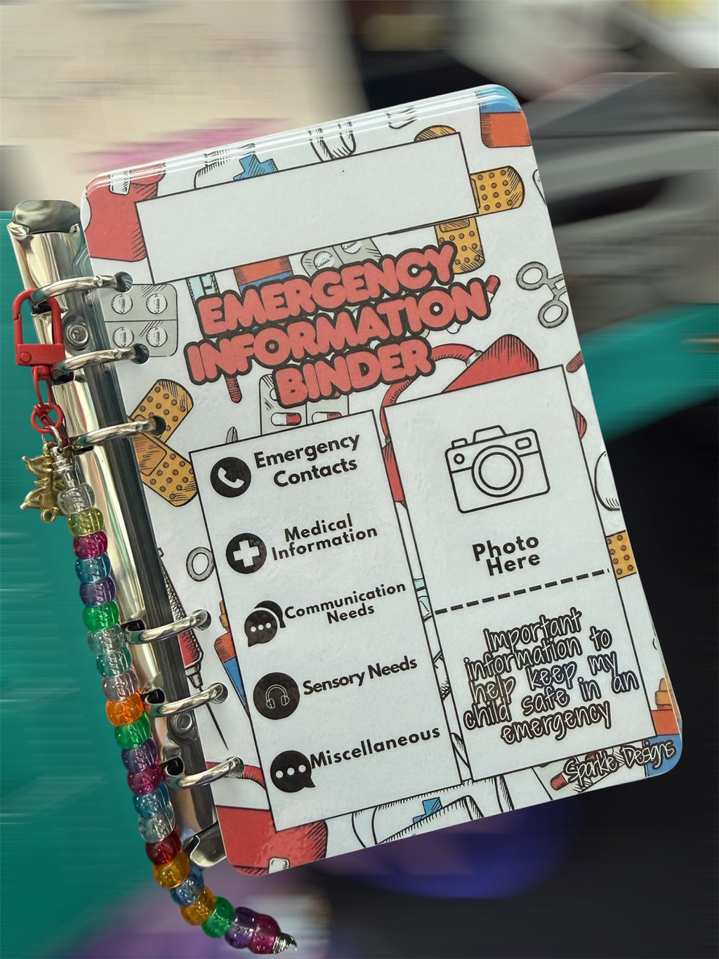 Emergency Information Binder for Adults and Children - Essential Medical Contacts & Needs Organizer