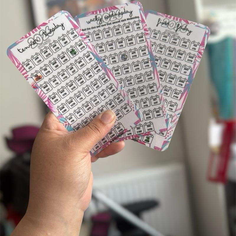 Fiver Friday,wacky Wednesday & tenner Tuesday 2026 savings challenges - new range out now -variety of saving challenge opportunities to get ahead for 2026