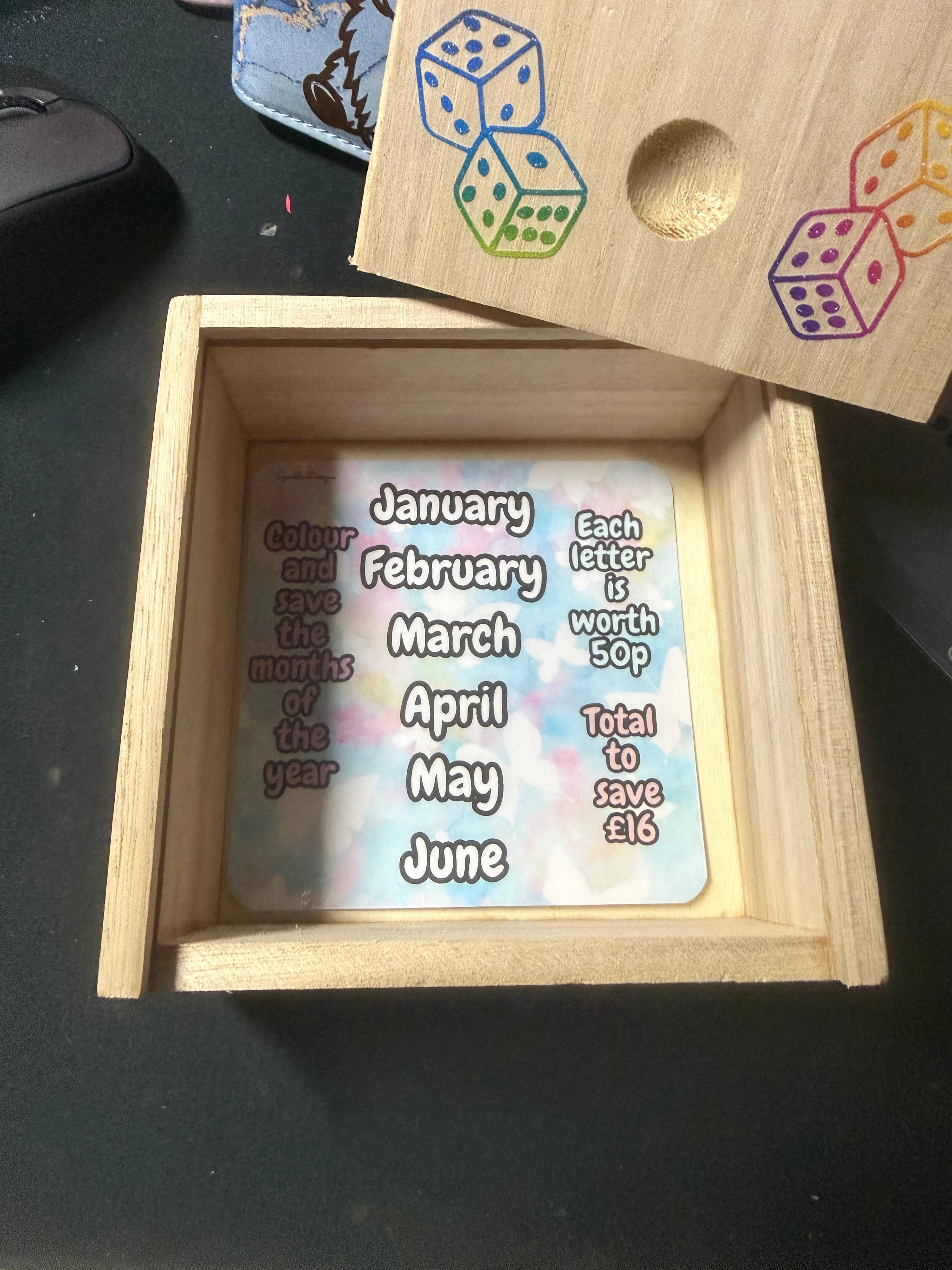 Mini challenges saving box - bundle choices available