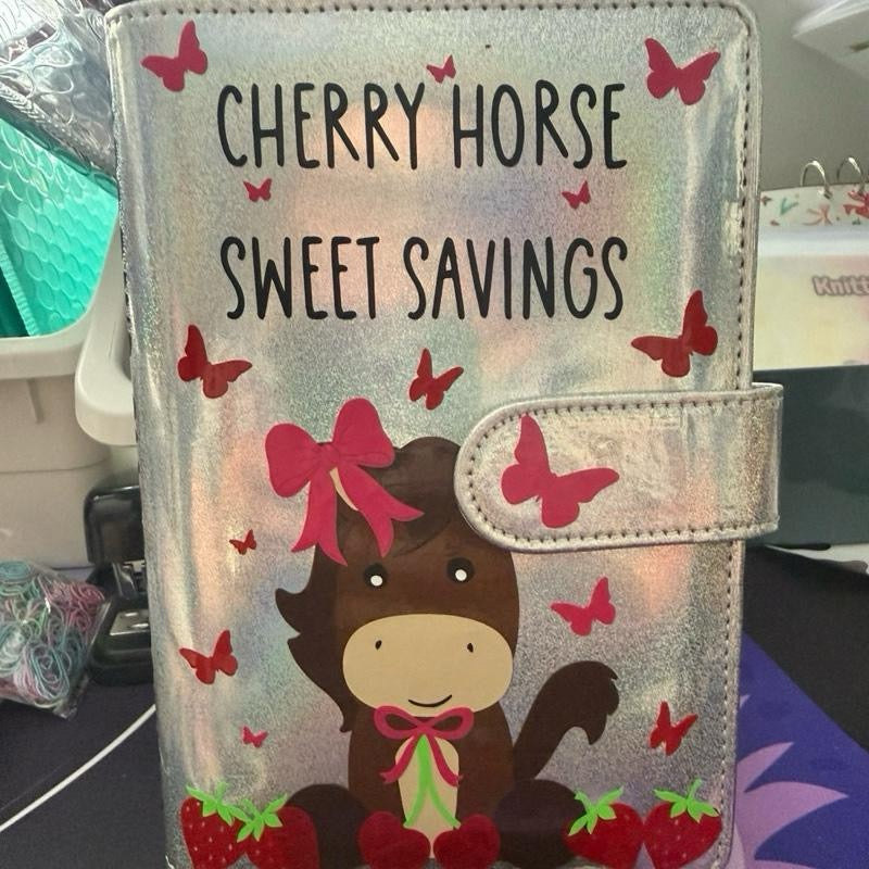 Cherry horse savings budgeting binder set