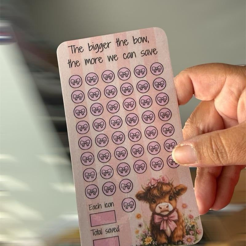 Custom A6 Highland Cow Savings Binder | 6 Trackers