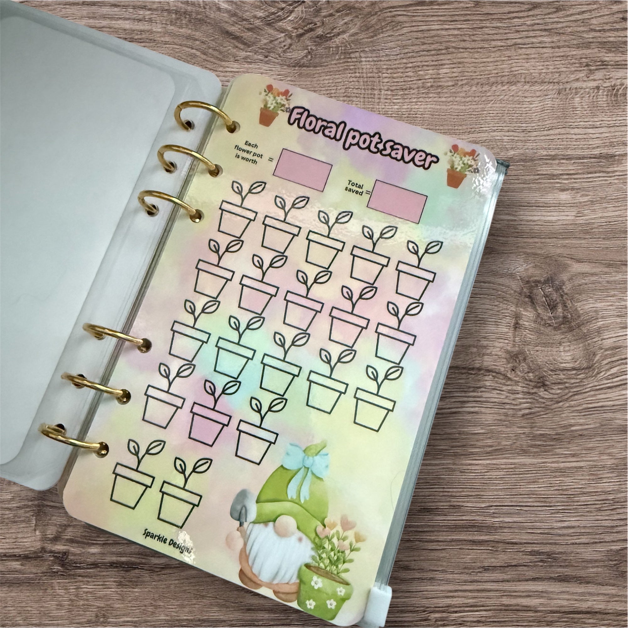 The gnome saving challenge booklet including wallets & matching inserts