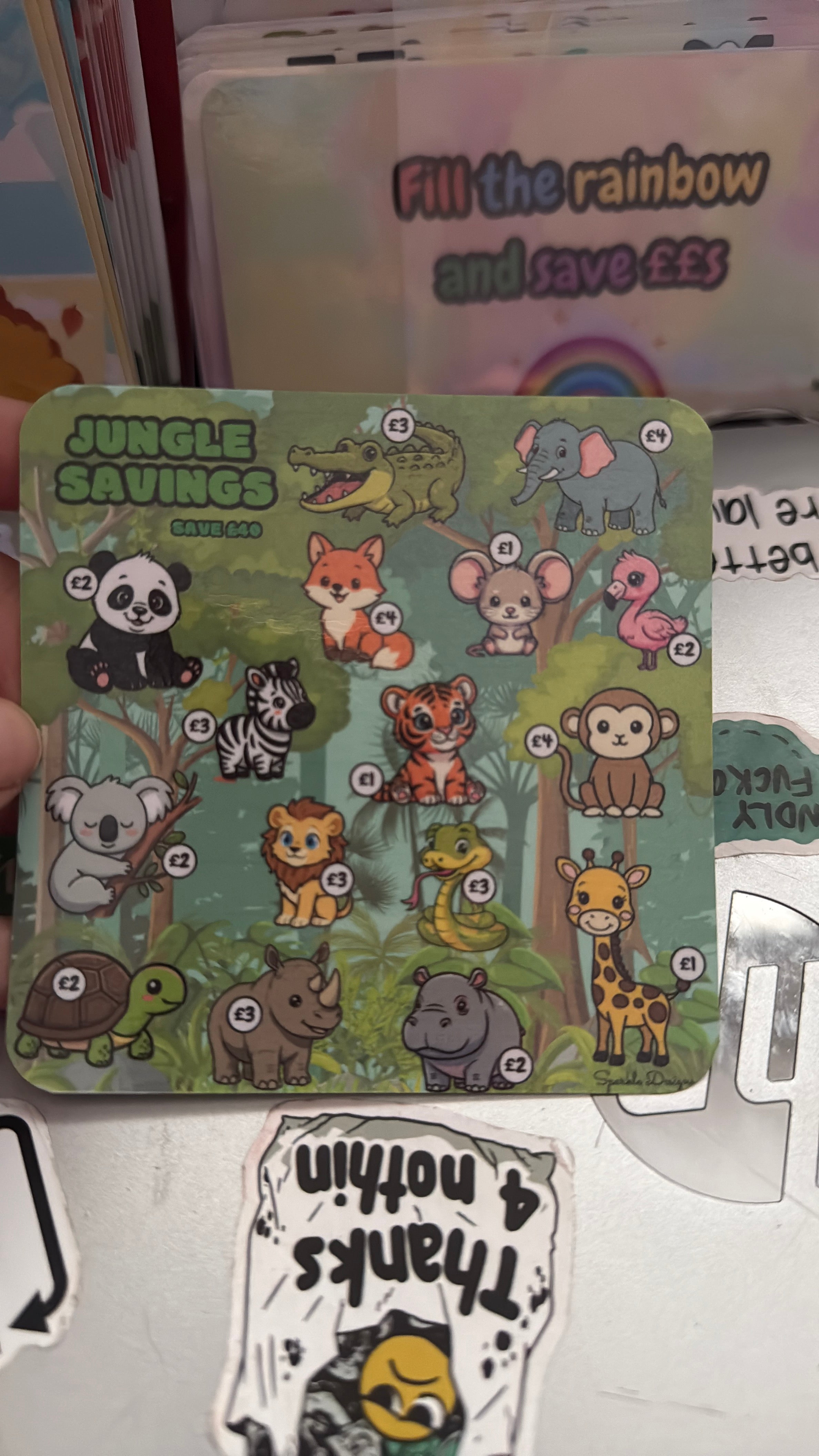 Mini saving challenge trackers