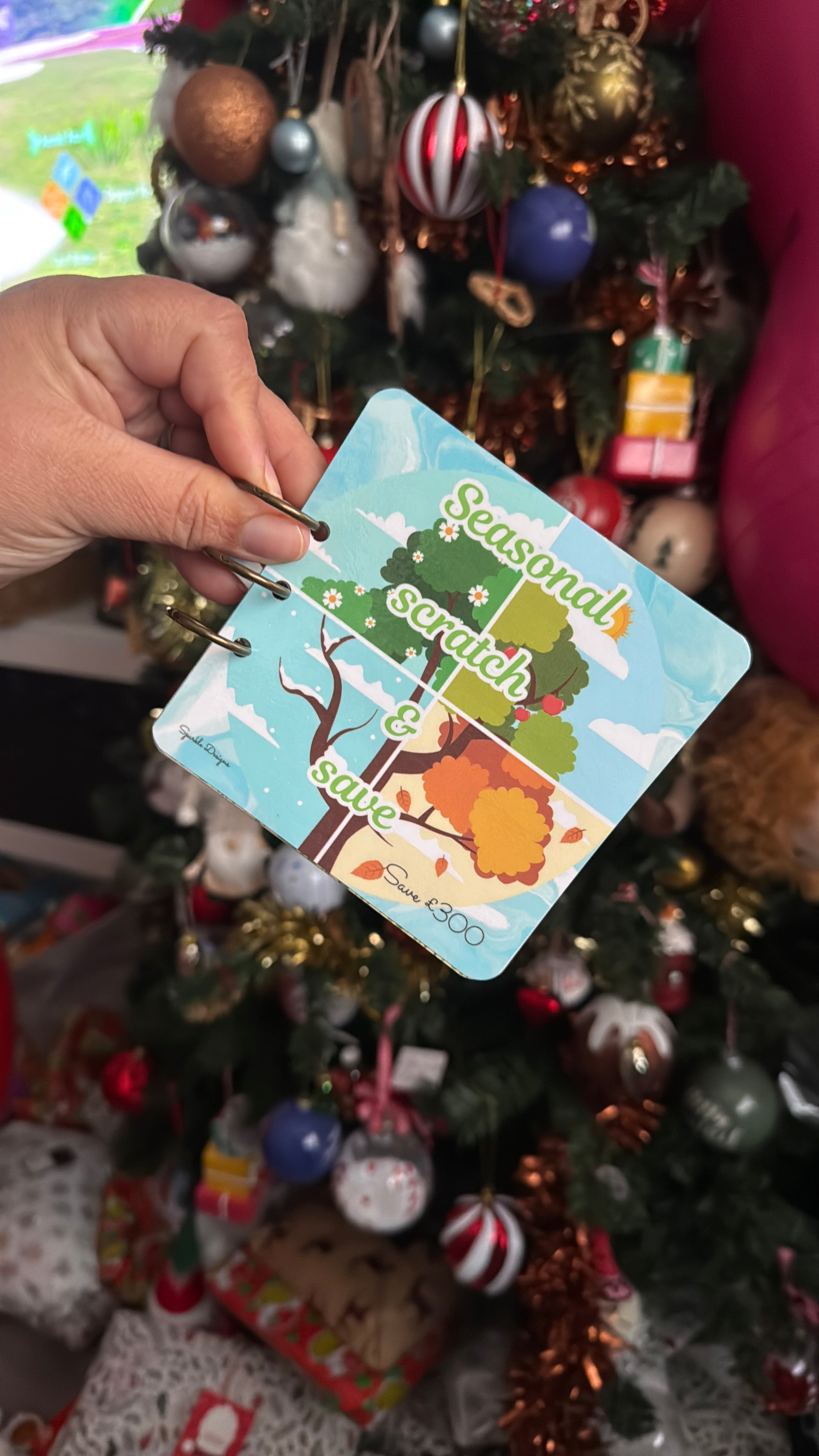 Seasonal scratch and save ring tracker