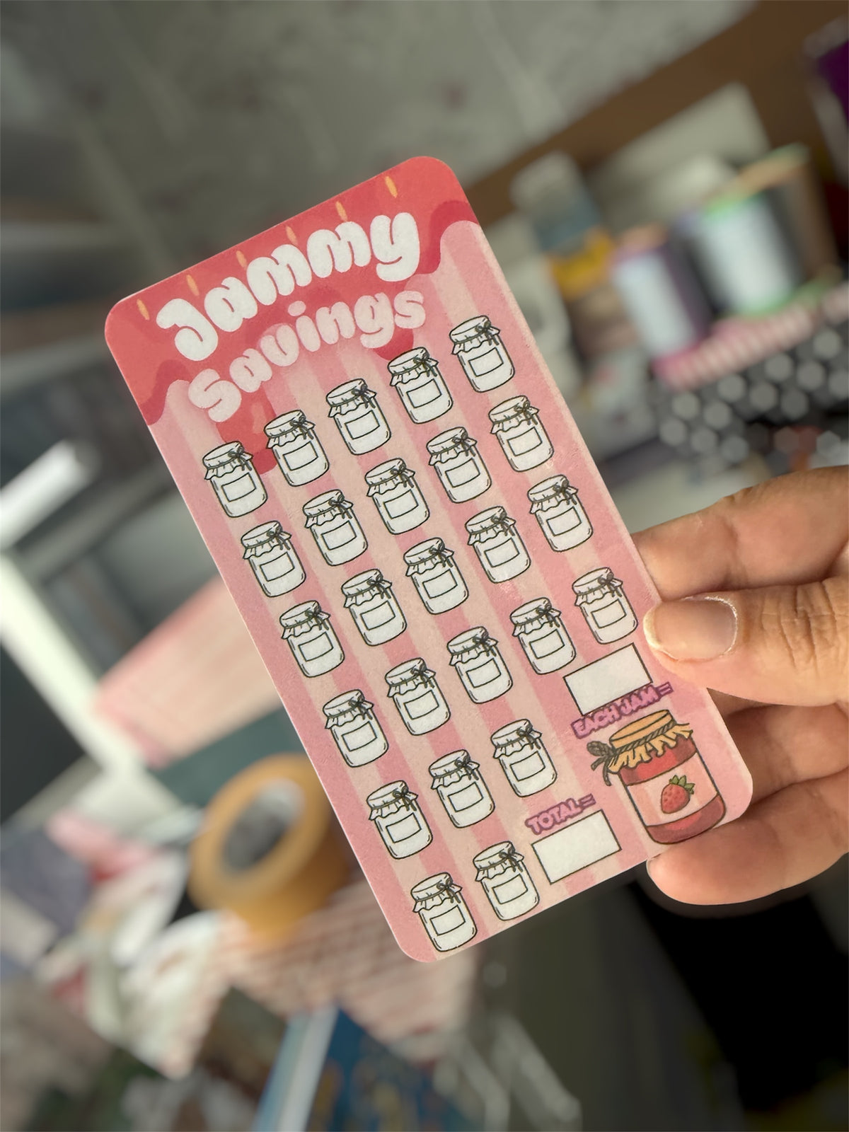 Jammy Savings A6 Tracker – Blank Jam Jar Icons