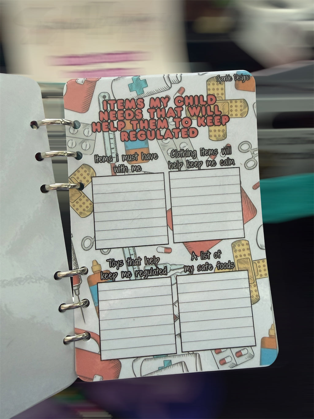 Emergency Information Binder for Adults and Children - Essential Medical Contacts & Needs Organizer