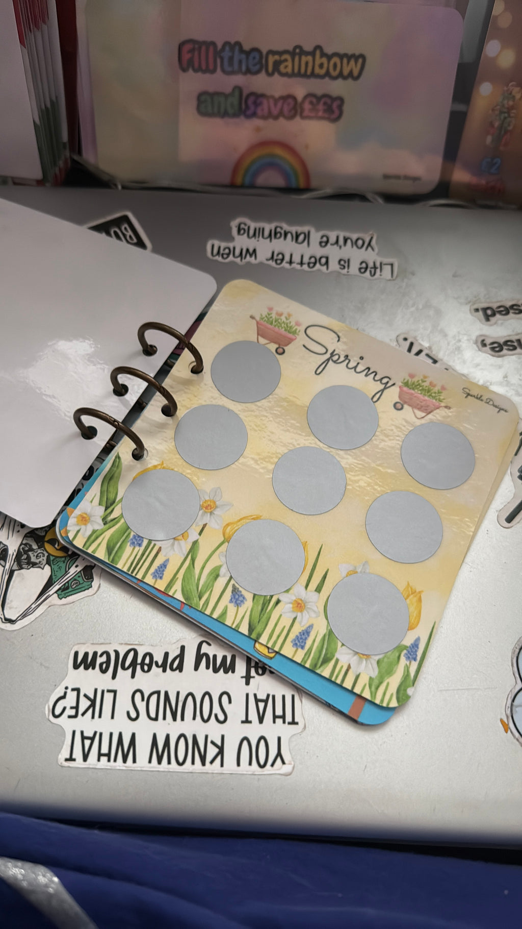 Seasonal scratch and save ring tracker