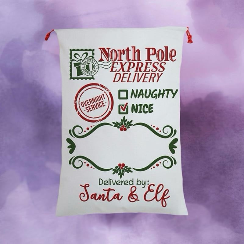 Personalised Cotton Christmas Sack | 50 × 70 cm