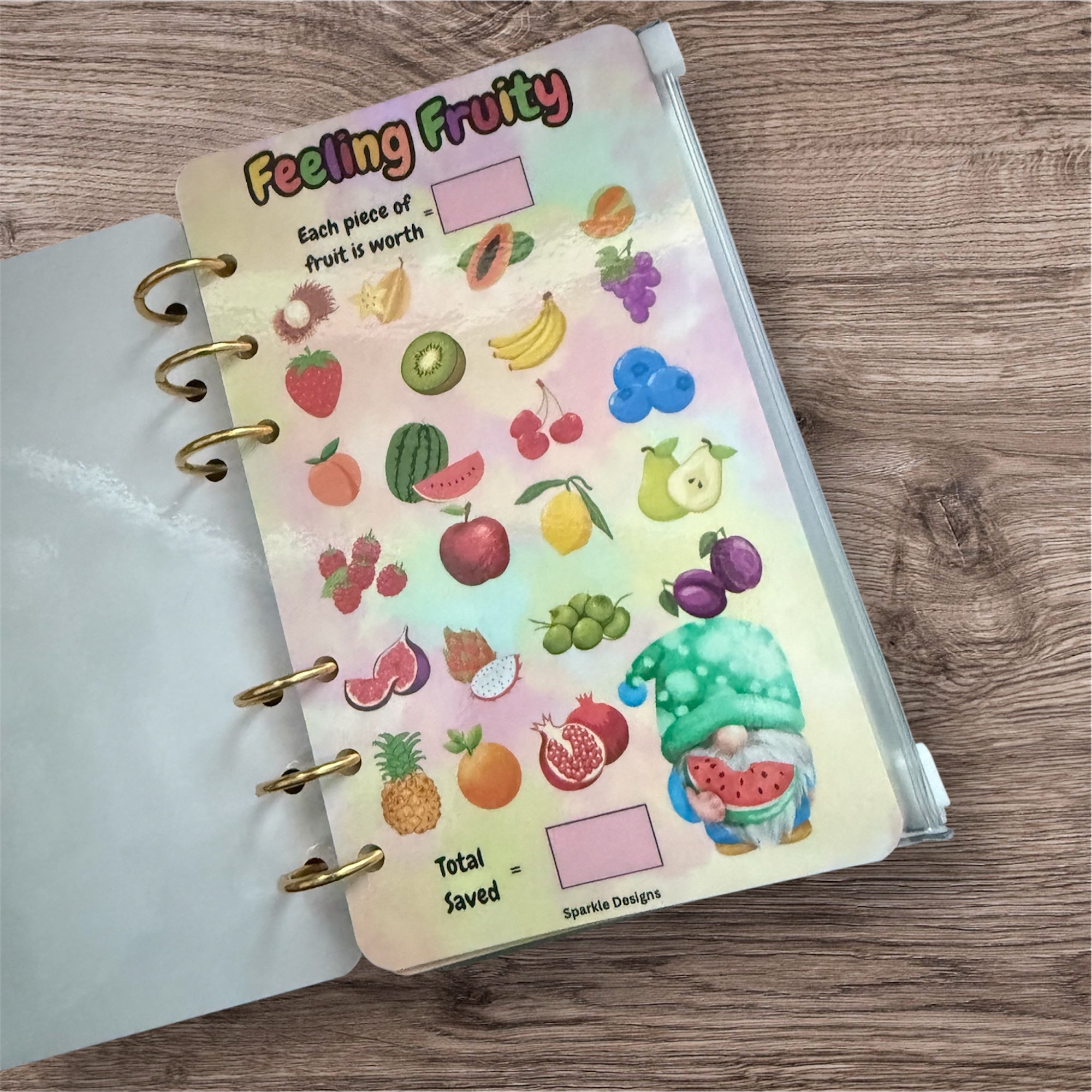 The gnome saving challenge booklet including wallets & matching inserts