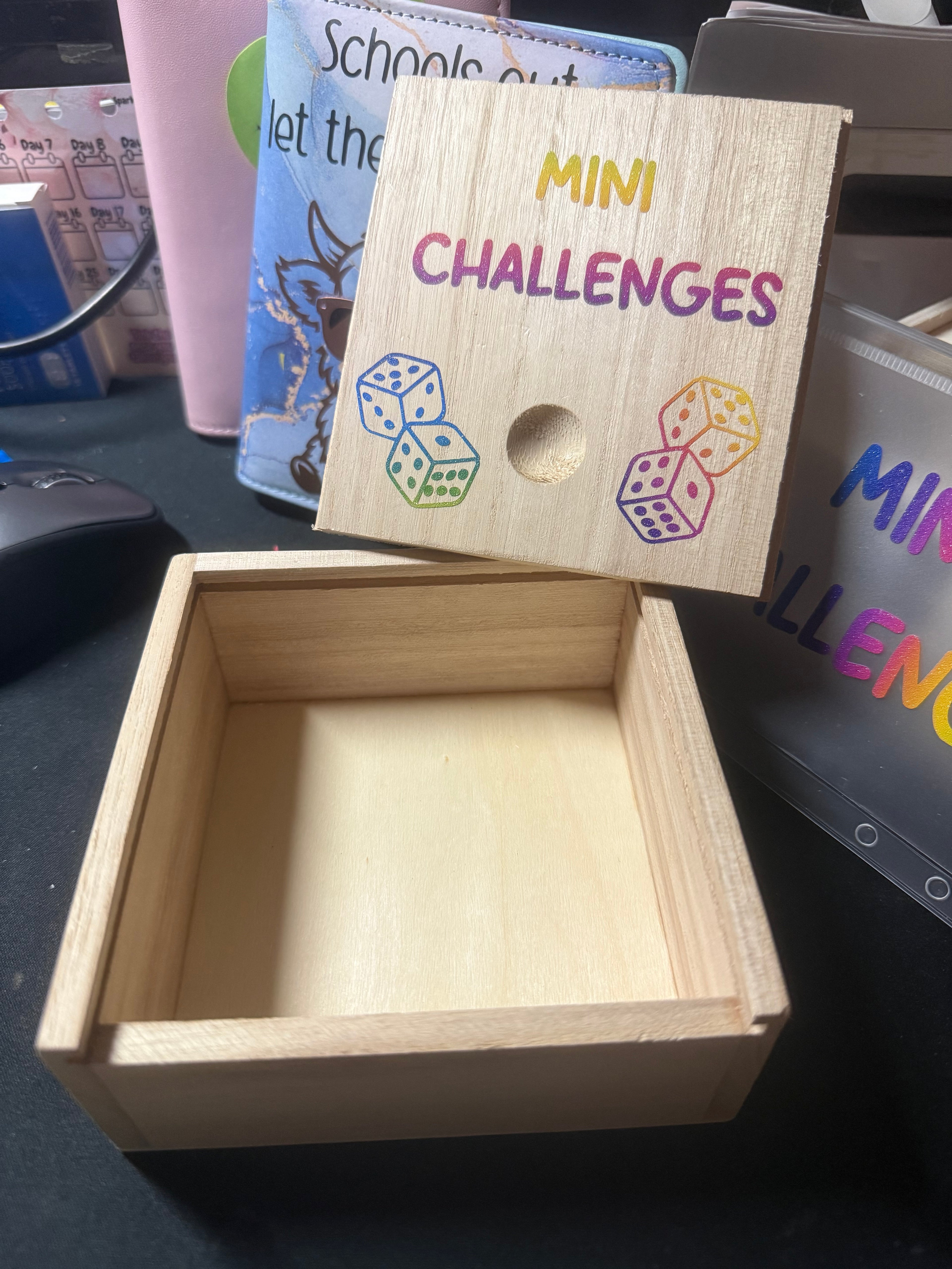 Mini challenges saving box - bundle choices available