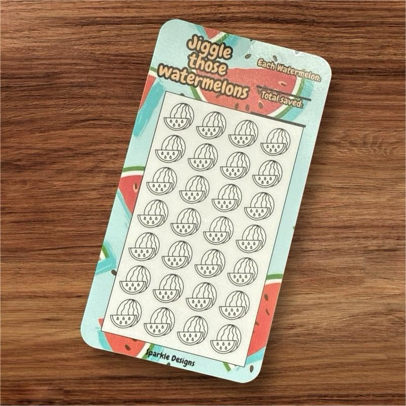 Fruity themed saving trackers