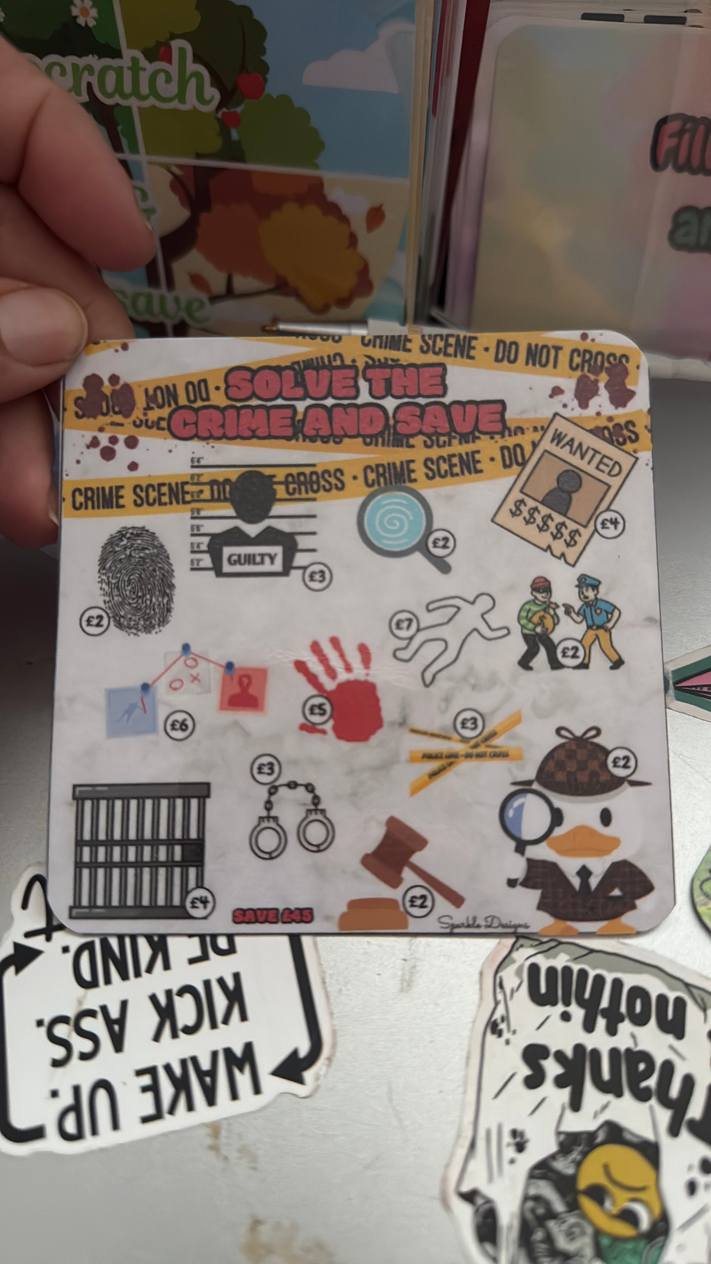 Mini saving challenge trackers