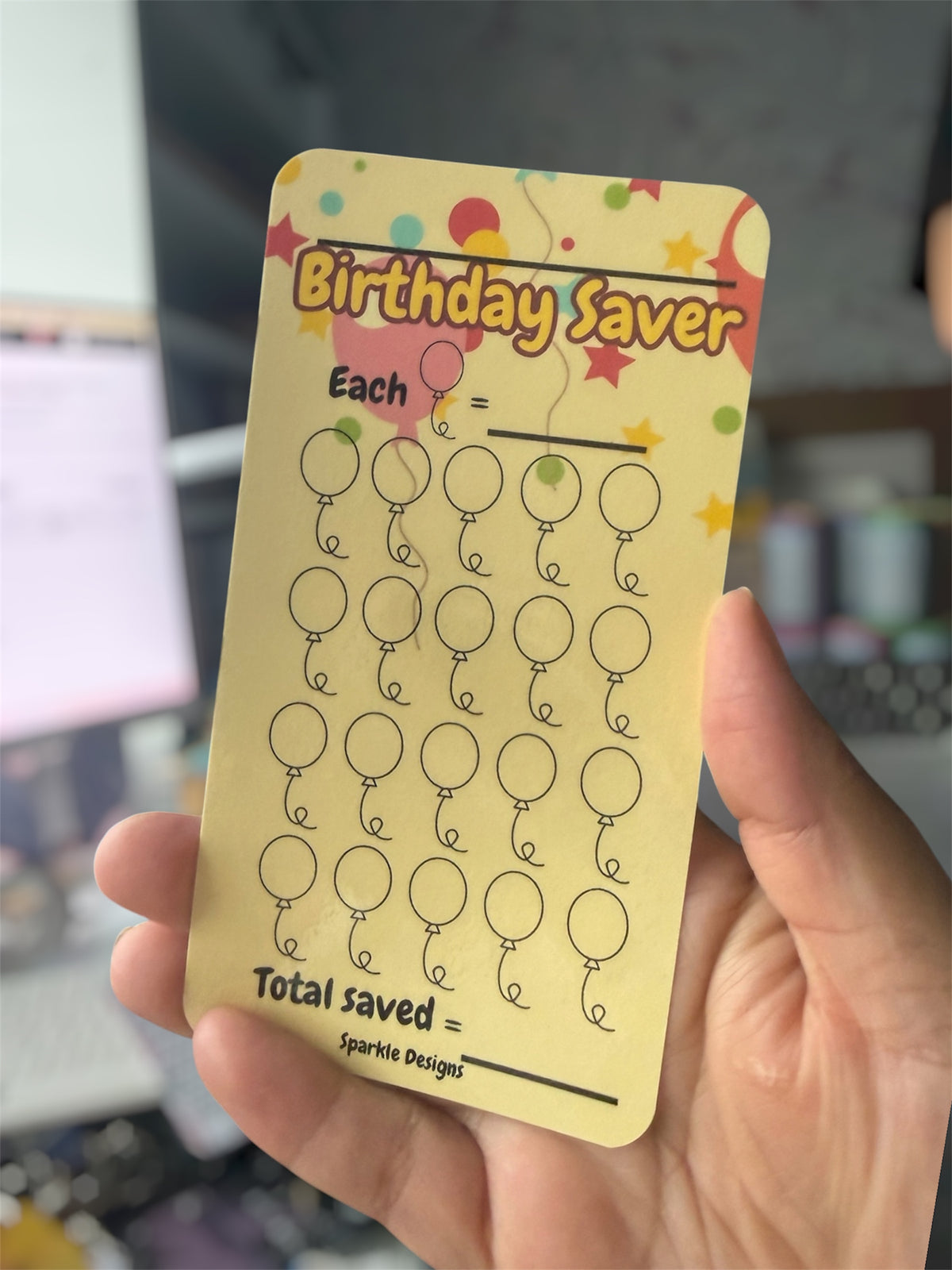 Birthday Savings Tracker Card & Gift Log Sheet