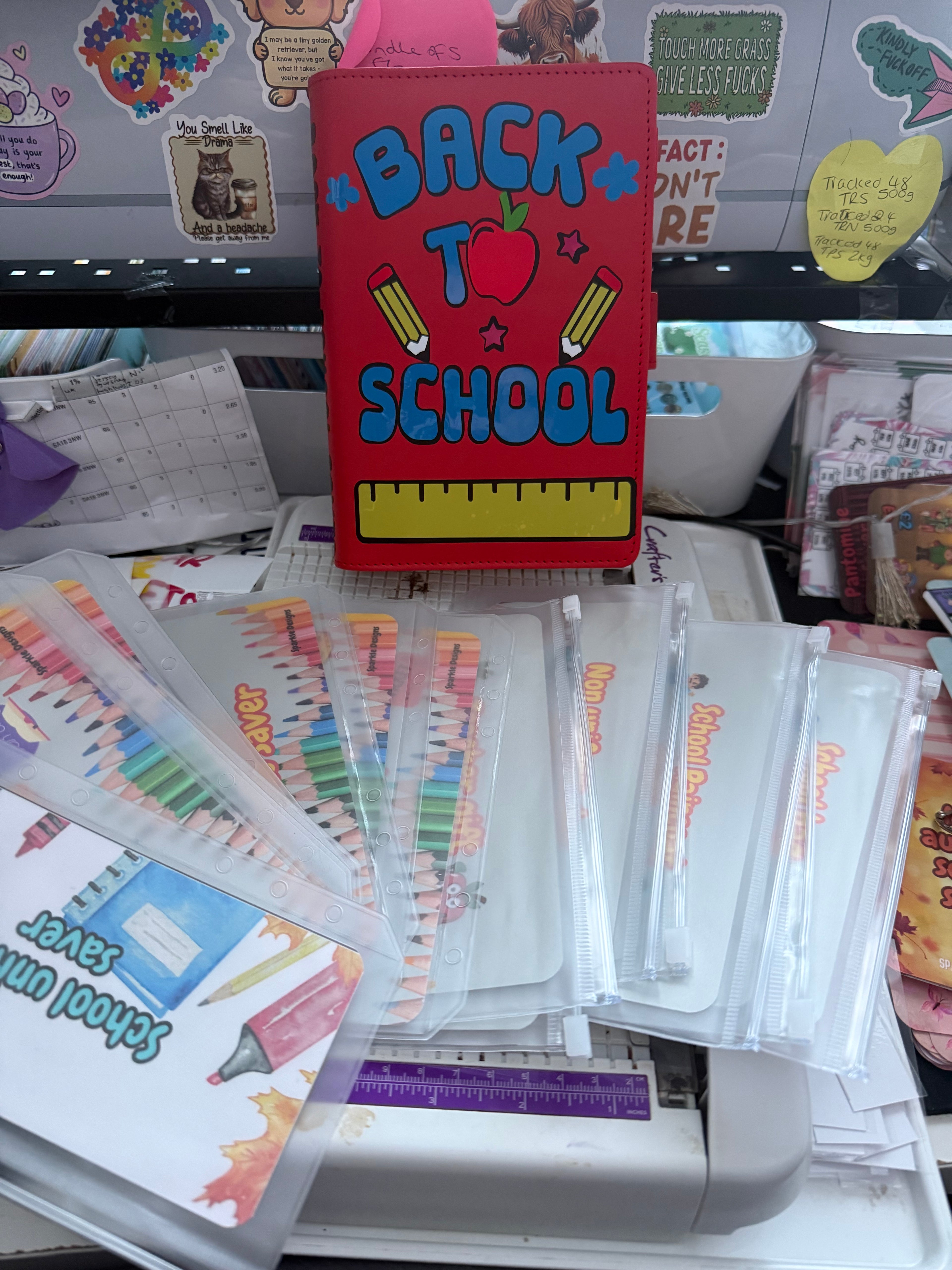 Back to school saving challenge binder & trackers -various options available